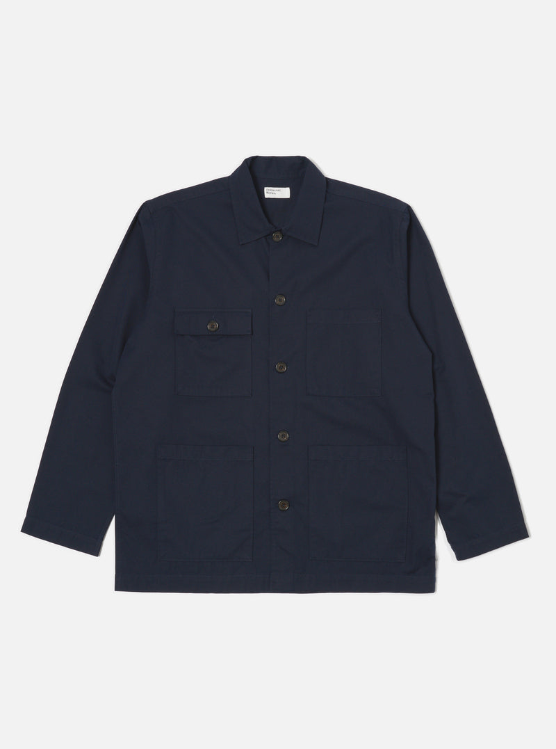 Navy Military Cotton Dockside Overshirt
