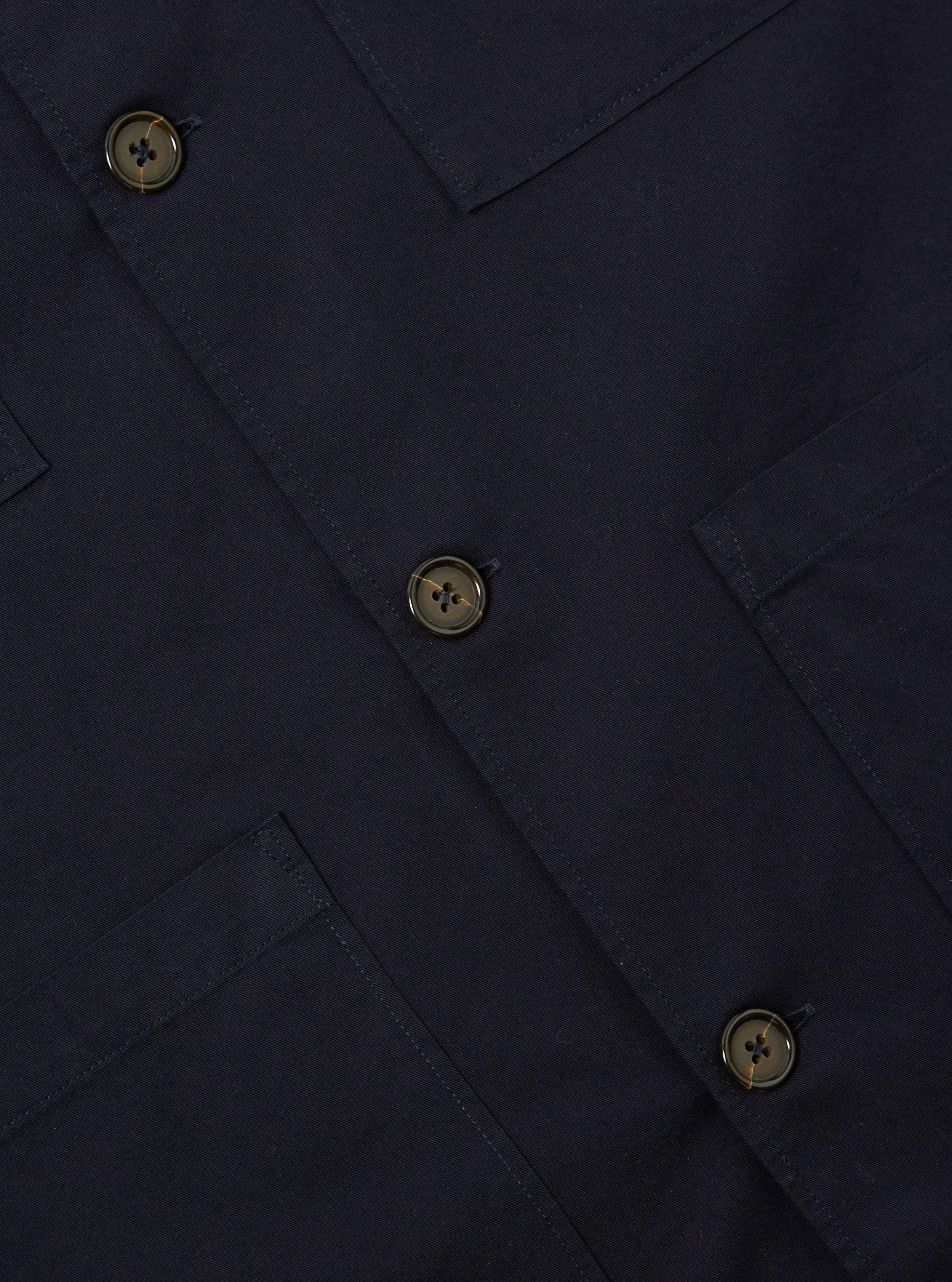 Navy Military Cotton Dockside Overshirt