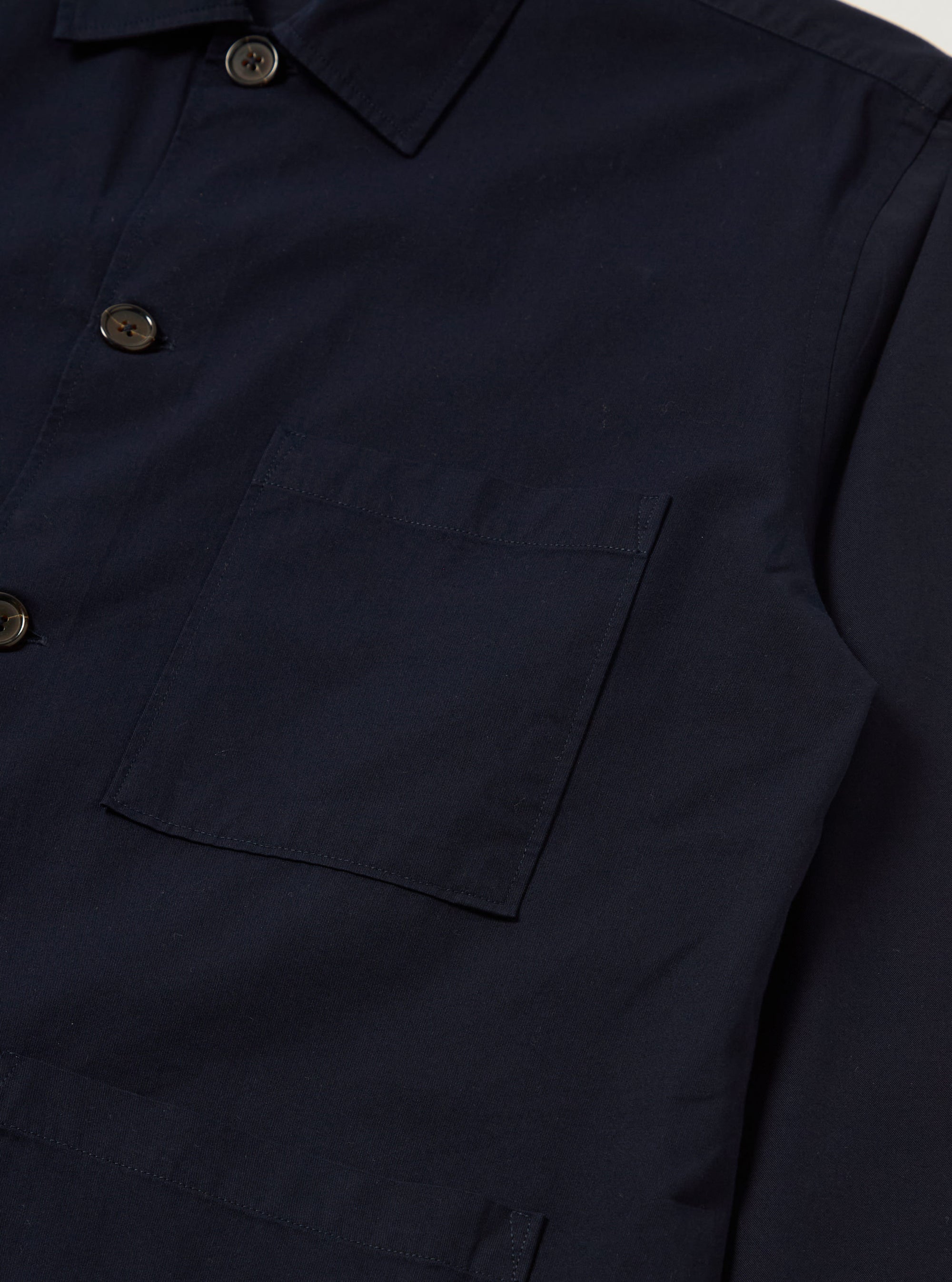 Navy Military Cotton Dockside Overshirt