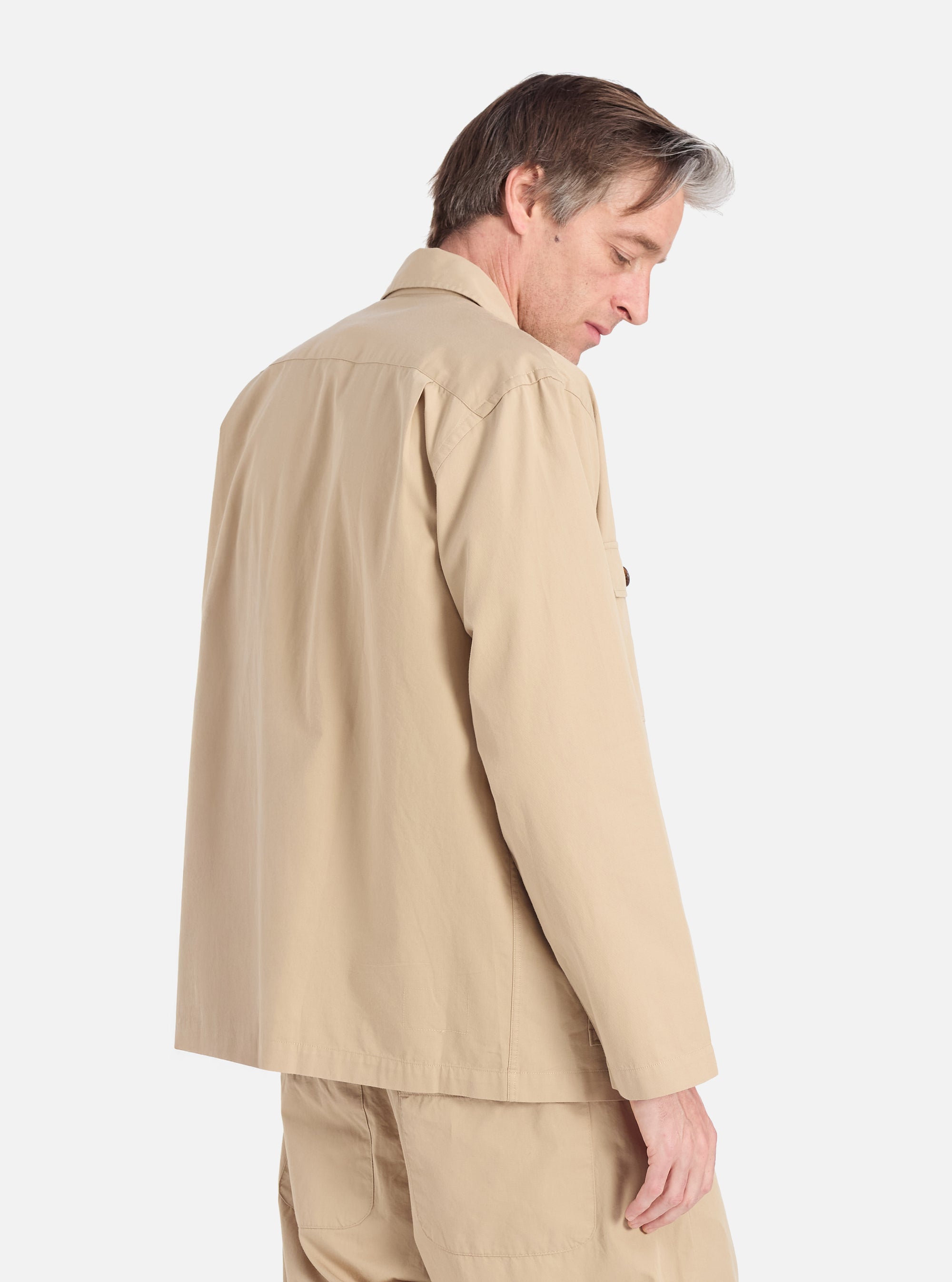 Sand Military Cotton Dockside Overshirt