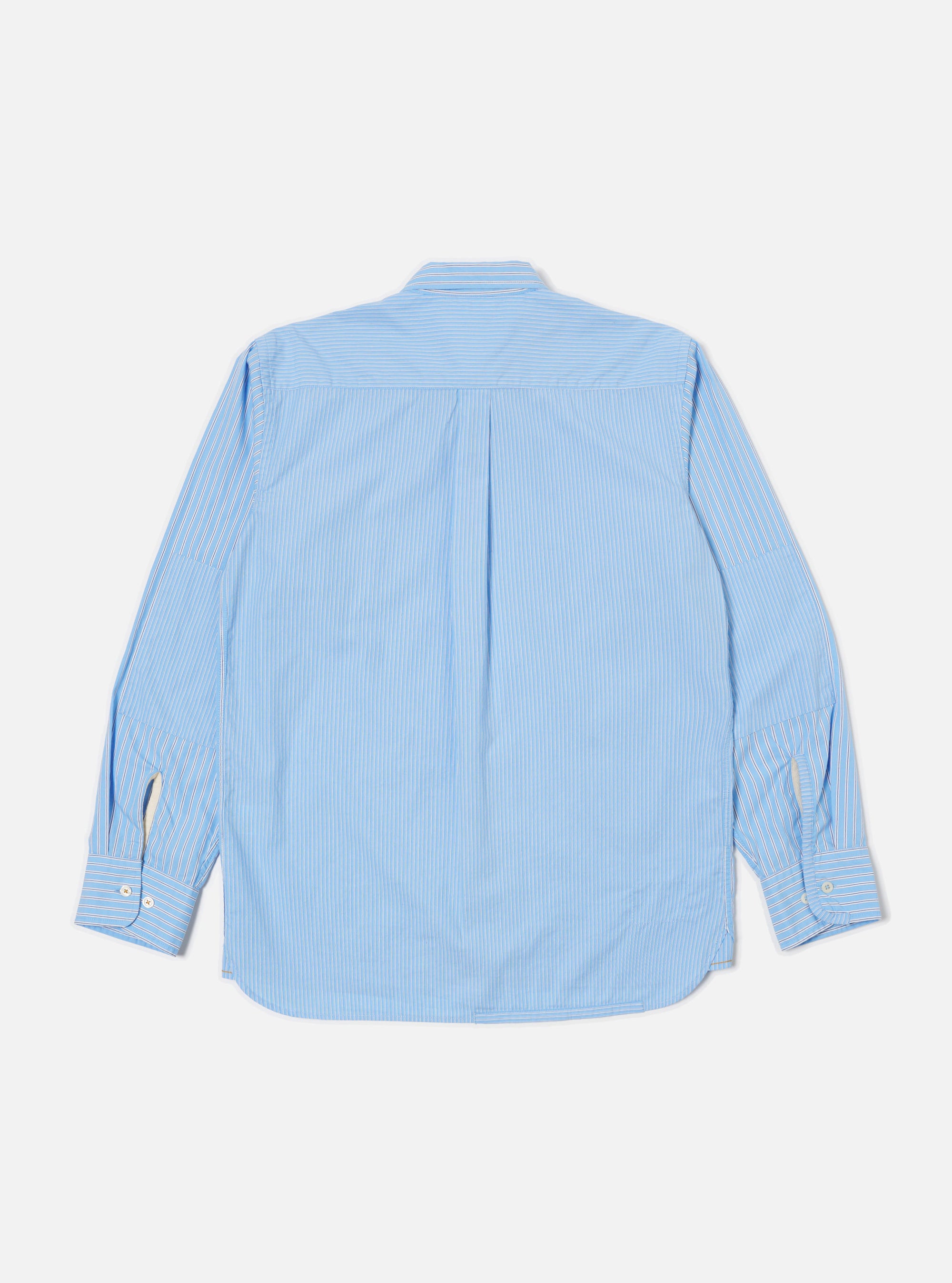 Blue Vila Stripes Patched Shirt