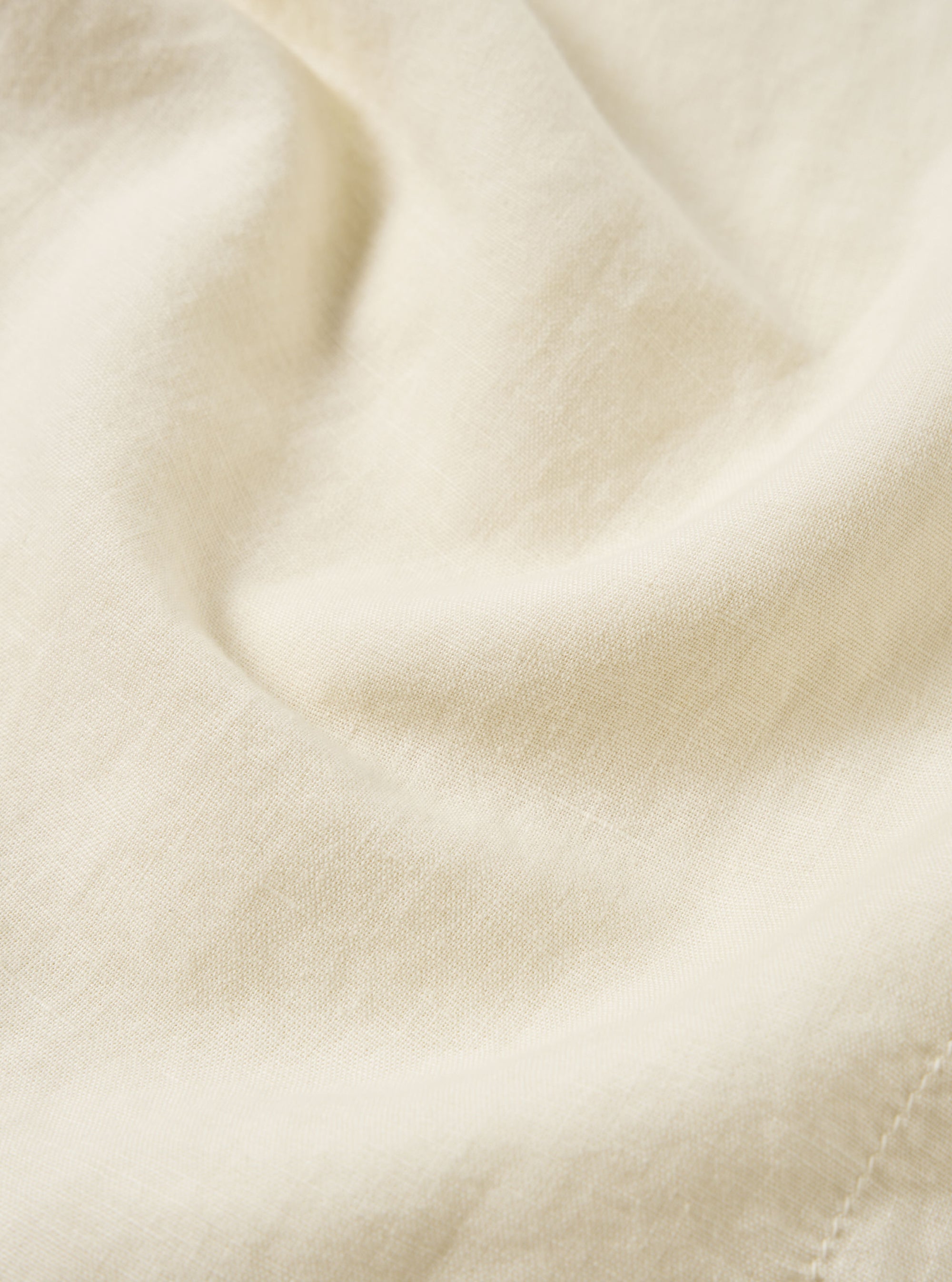 Ecru Linen Cotton Shirting Travail Overshirt