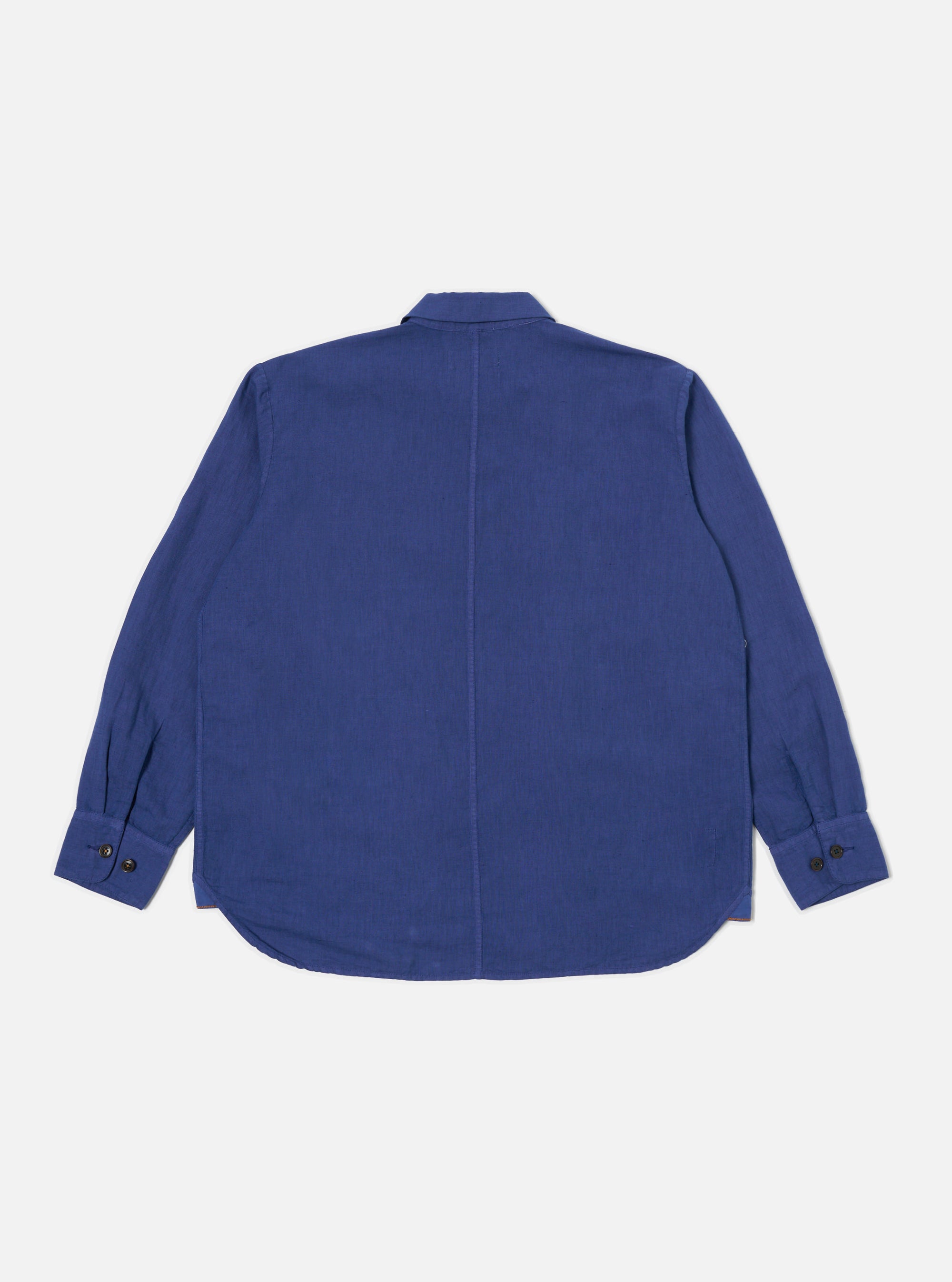 Blue Linen Cotton Shirting Travail Overshirt