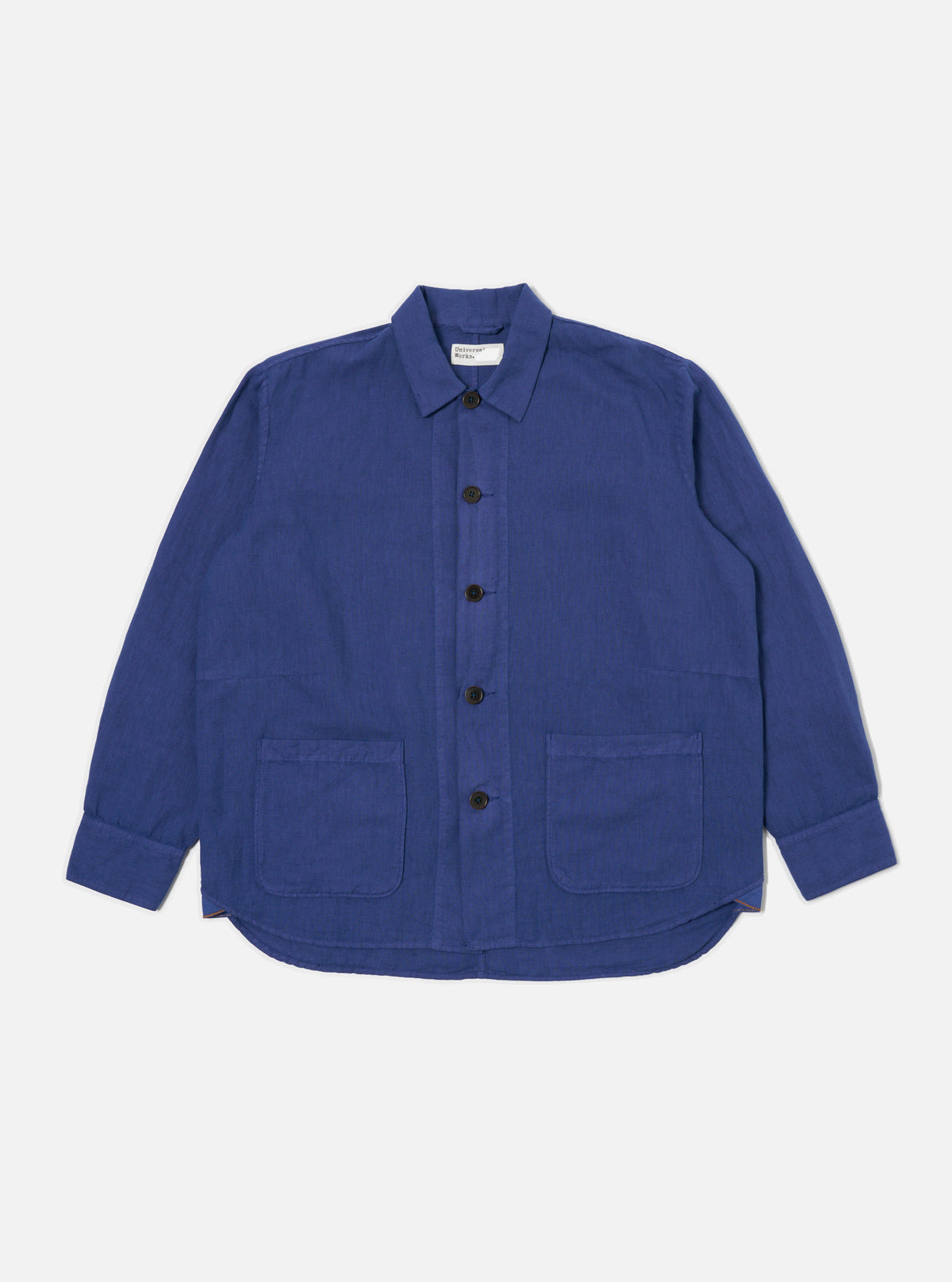 Blue Linen Cotton Shirting Travail Overshirt
