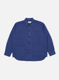 Blue Linen Cotton Shirting Travail Overshirt