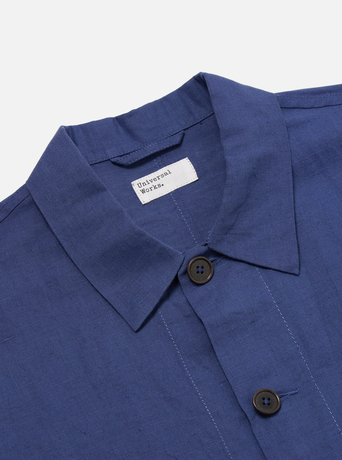 Blue Linen Cotton Shirting Travail Overshirt