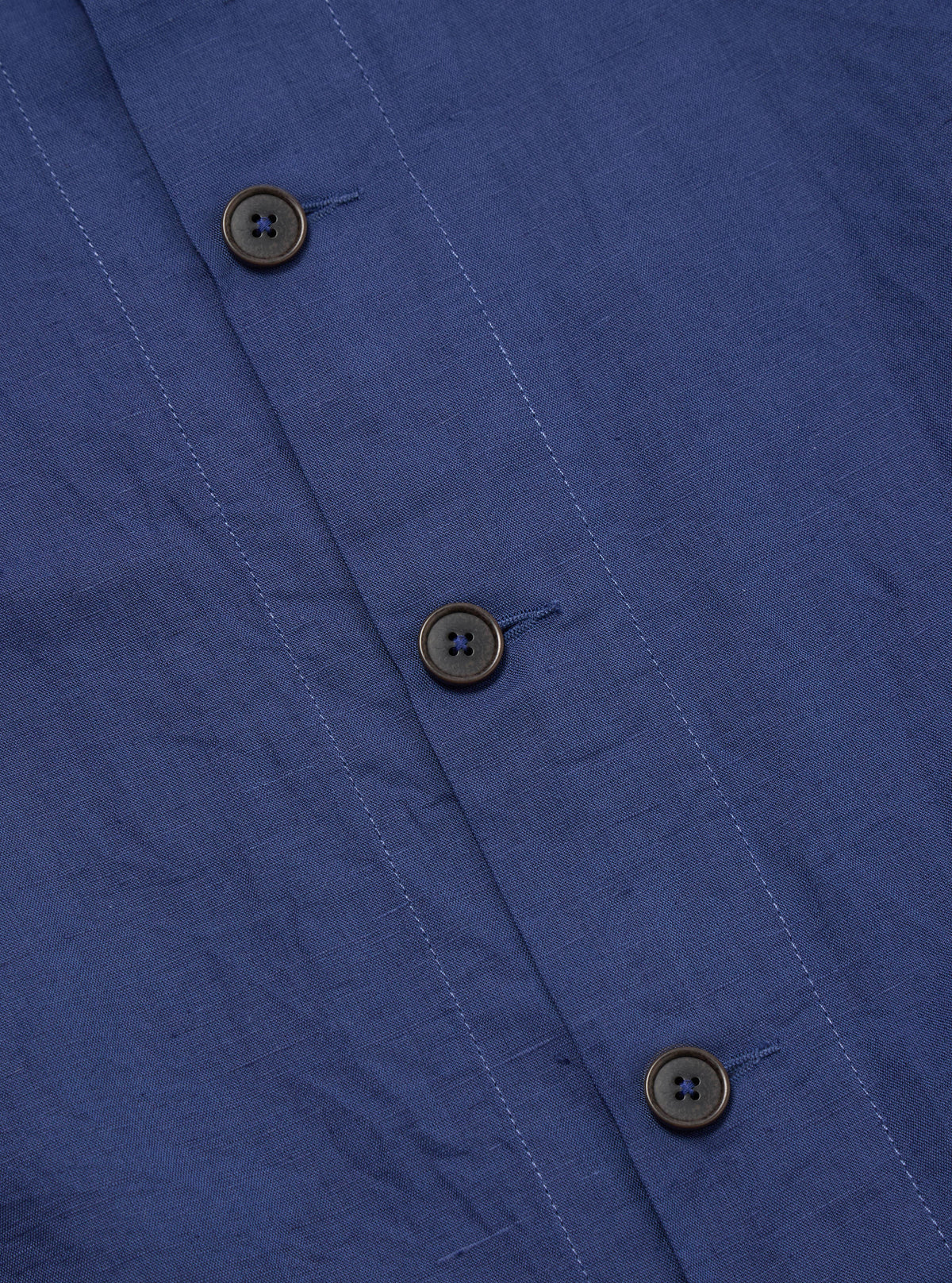 Blue Linen Cotton Shirting Travail Overshirt