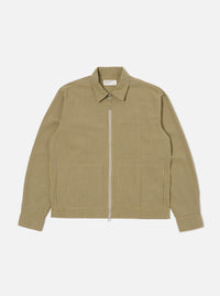 Yellow Japanese Seersucker Zip Uniform Jacket