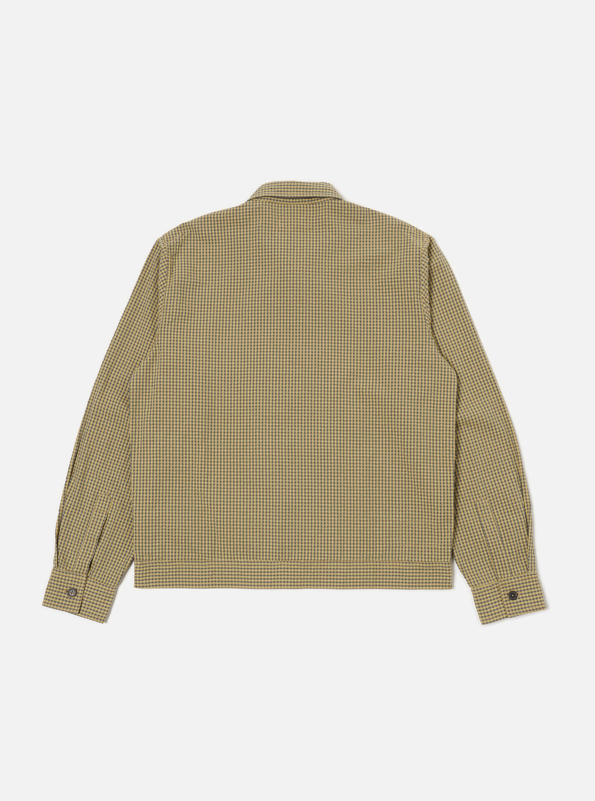 Yellow Japanese Seersucker Zip Uniform Jacket