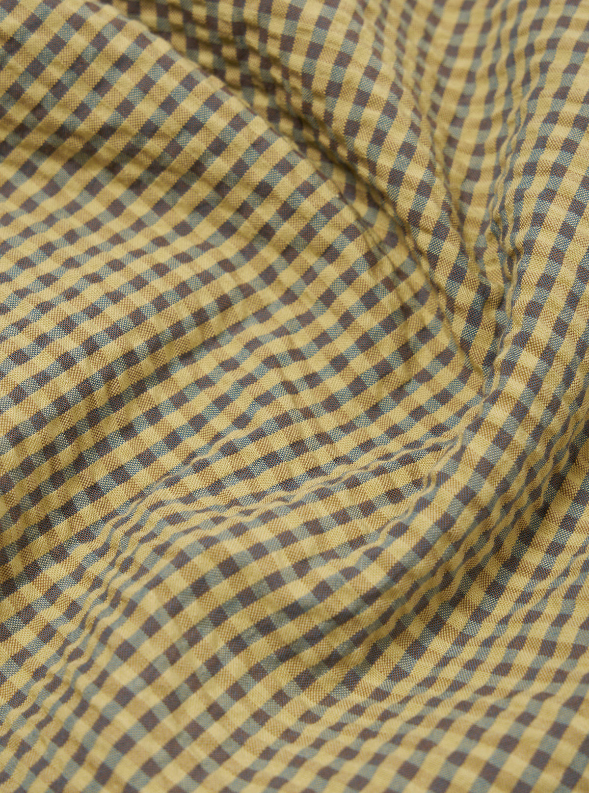 Yellow Japanese Seersucker Zip Uniform Jacket