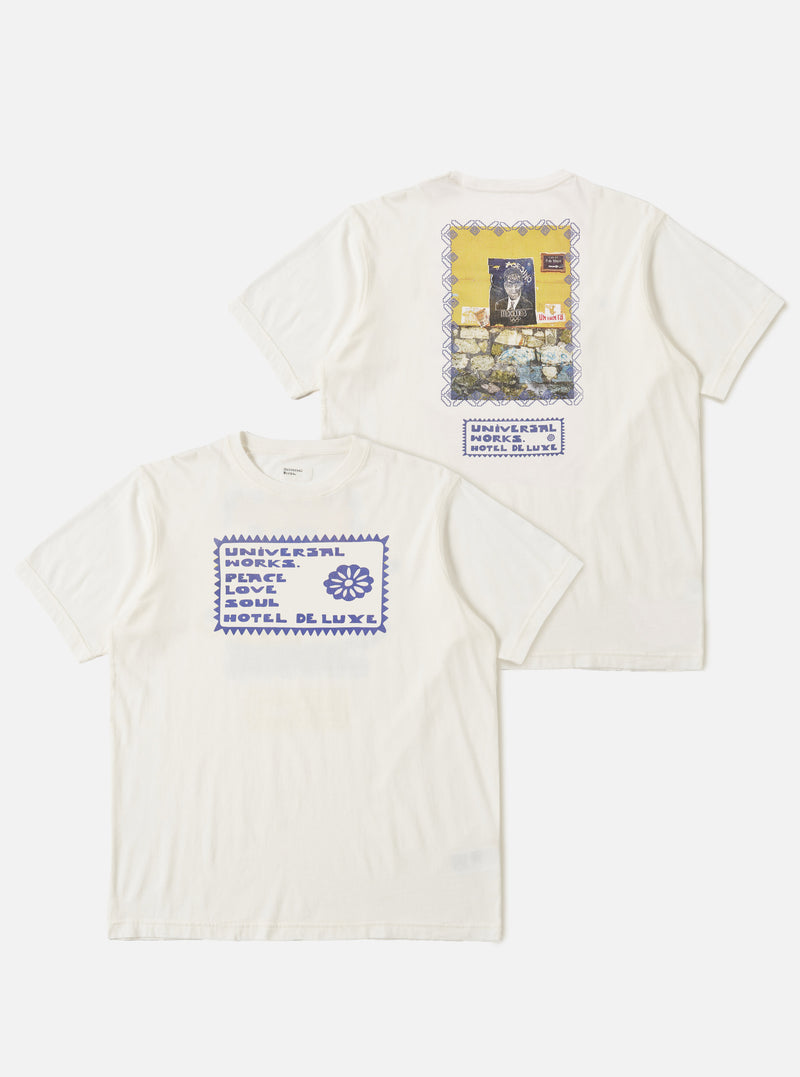 Ecru/Yellow Single Jersey Pickup Print Tee
