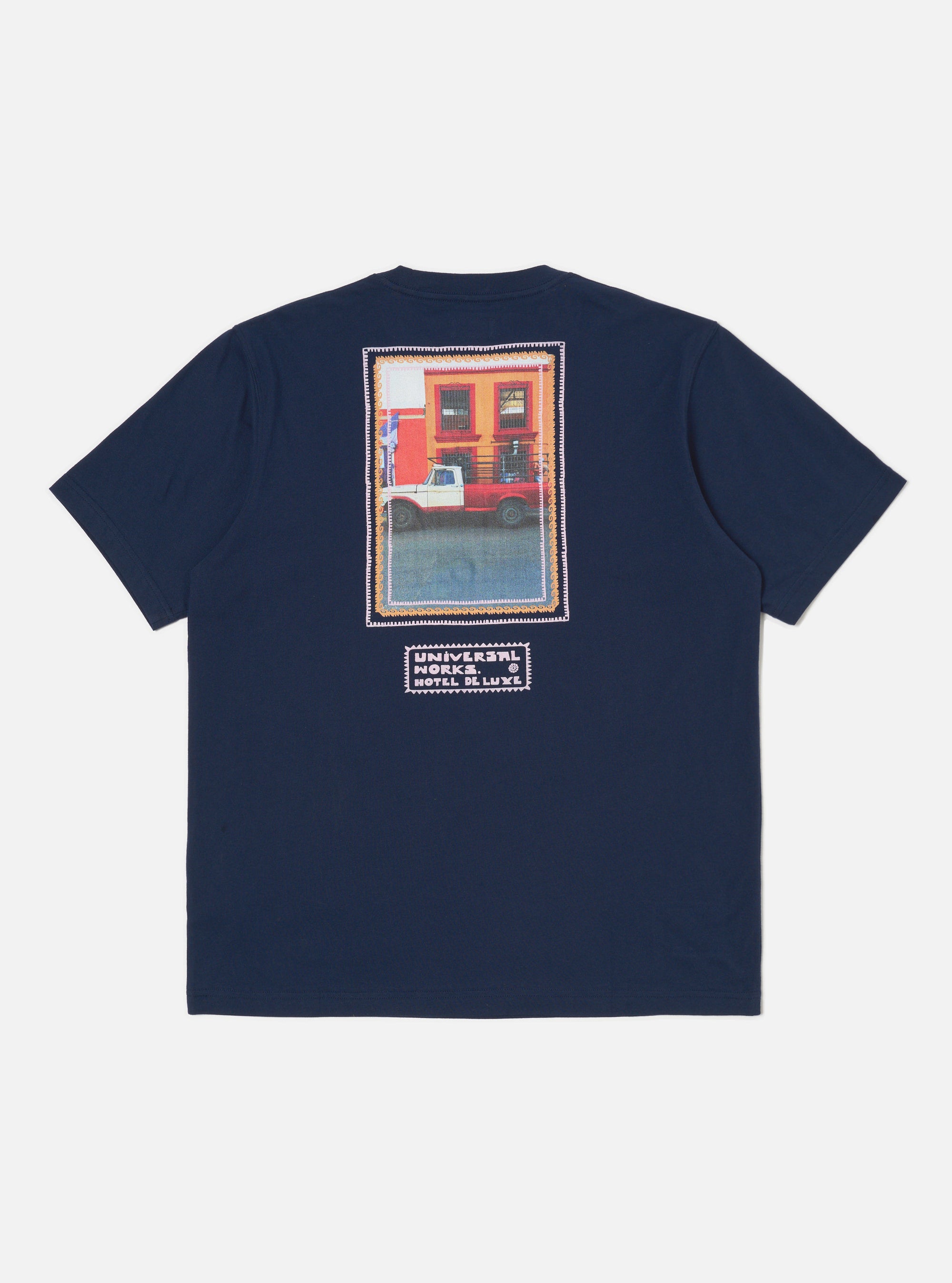 Navy/Pink Single Jersey Pickup Print Tee