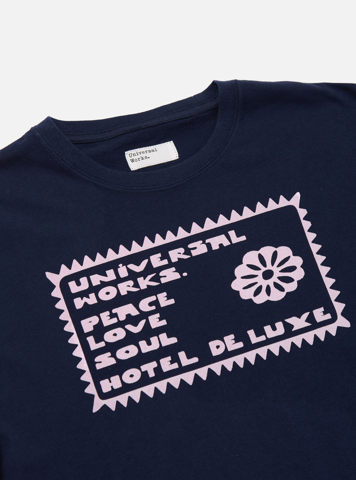 Navy/Pink Single Jersey Pickup Print Tee