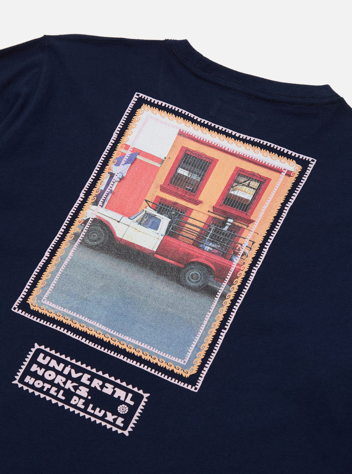 Navy/Pink Single Jersey Pickup Print Tee