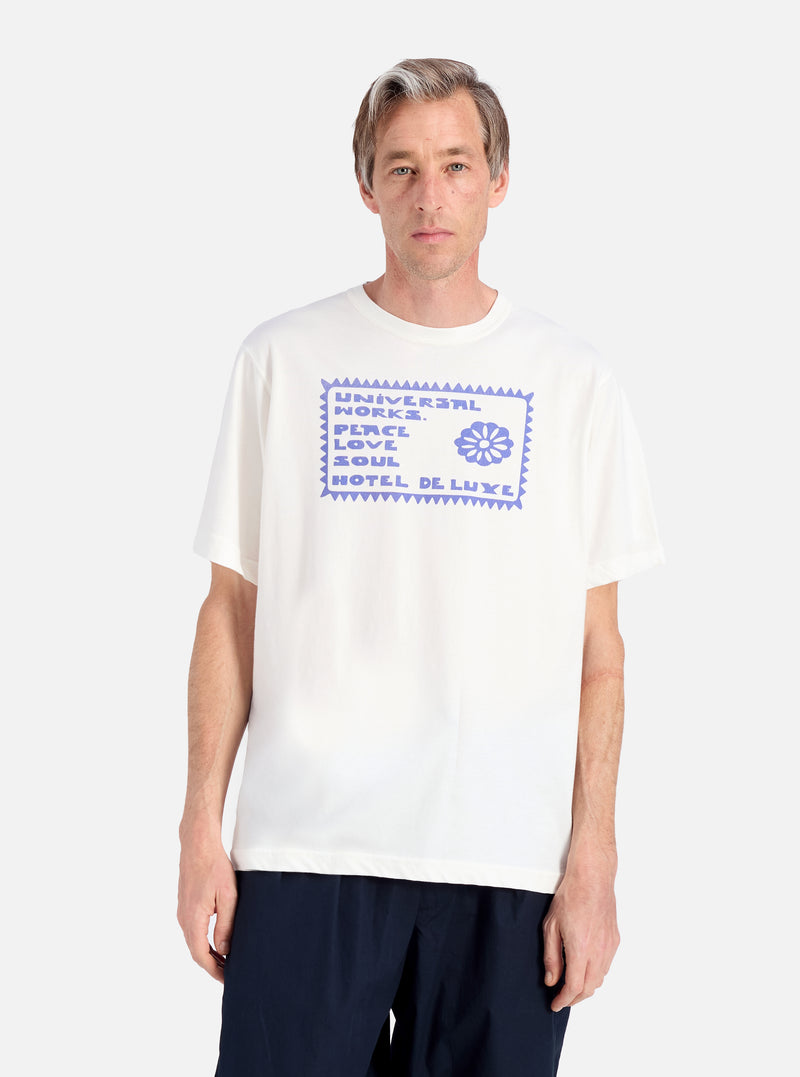 Ecru/Yellow Single Jersey Pickup Print Tee