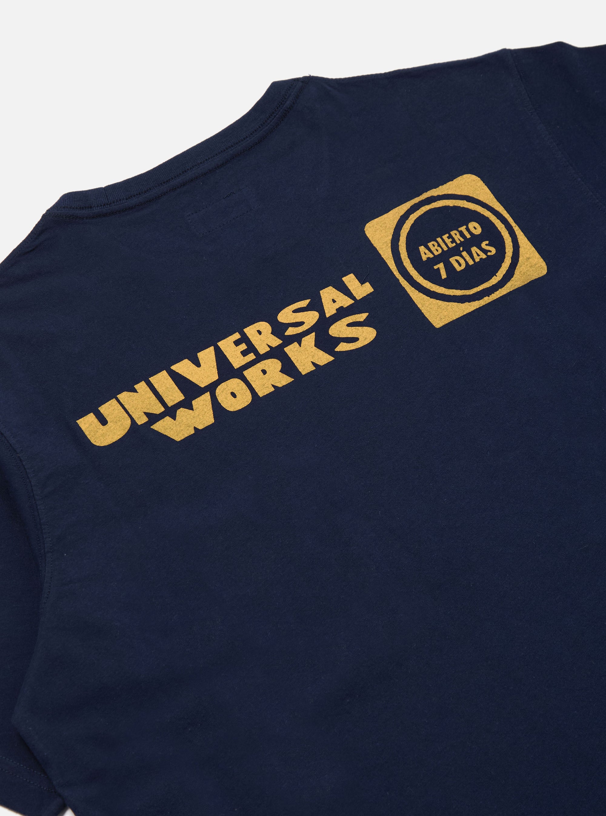 Navy/Yellow Single Jersey Print Pocket Tee
