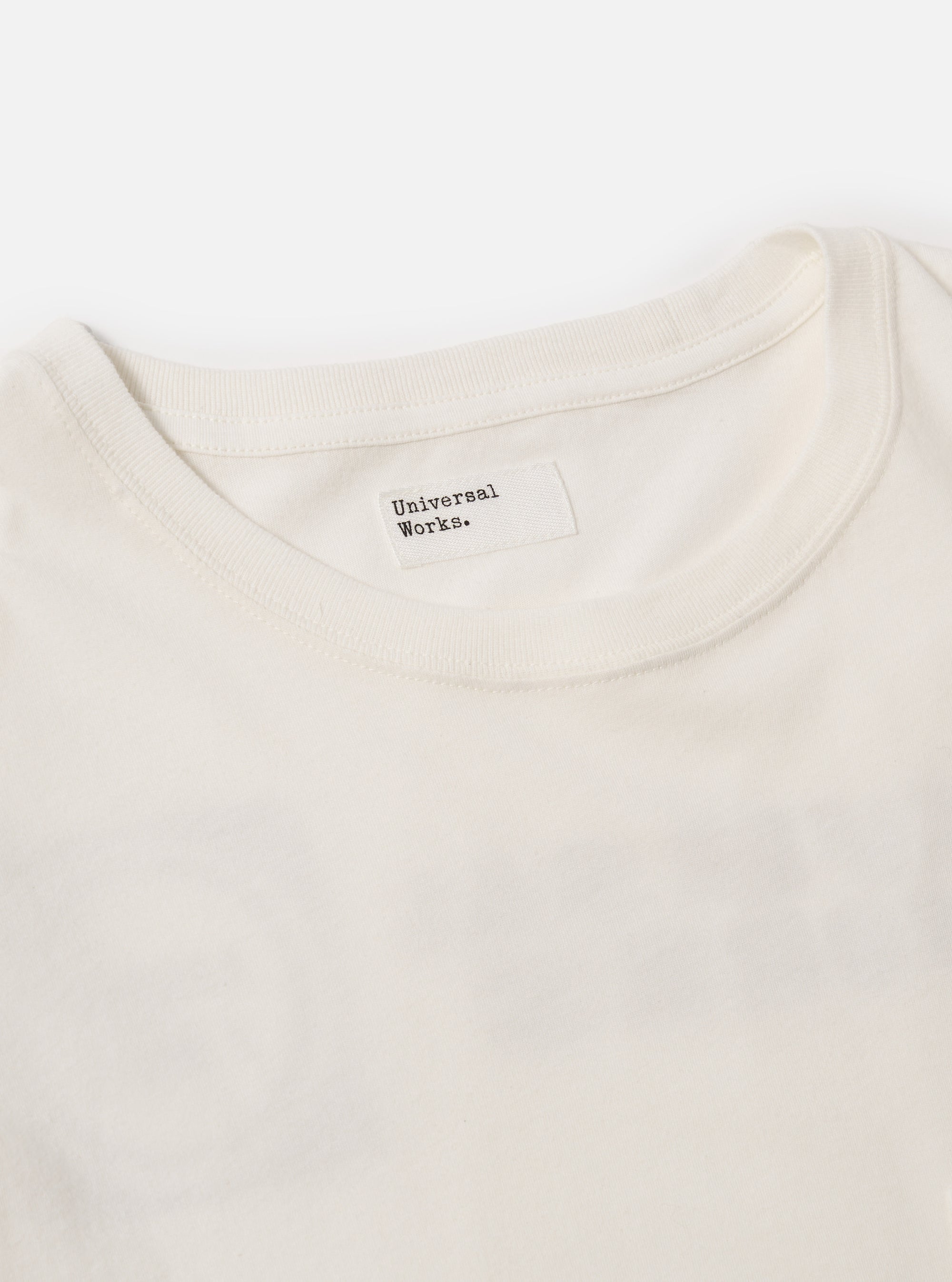 Ecru/Red Single Jersey Print Pocket Tee
