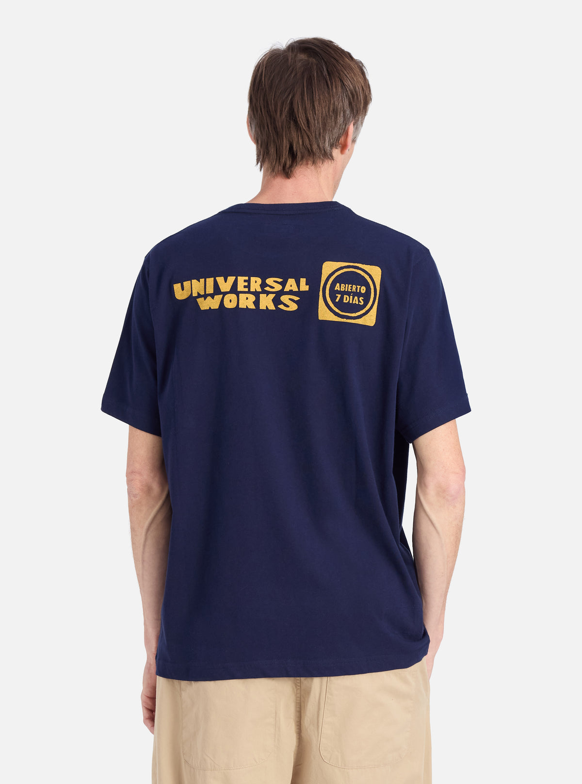 Navy/Yellow Single Jersey Print Pocket Tee