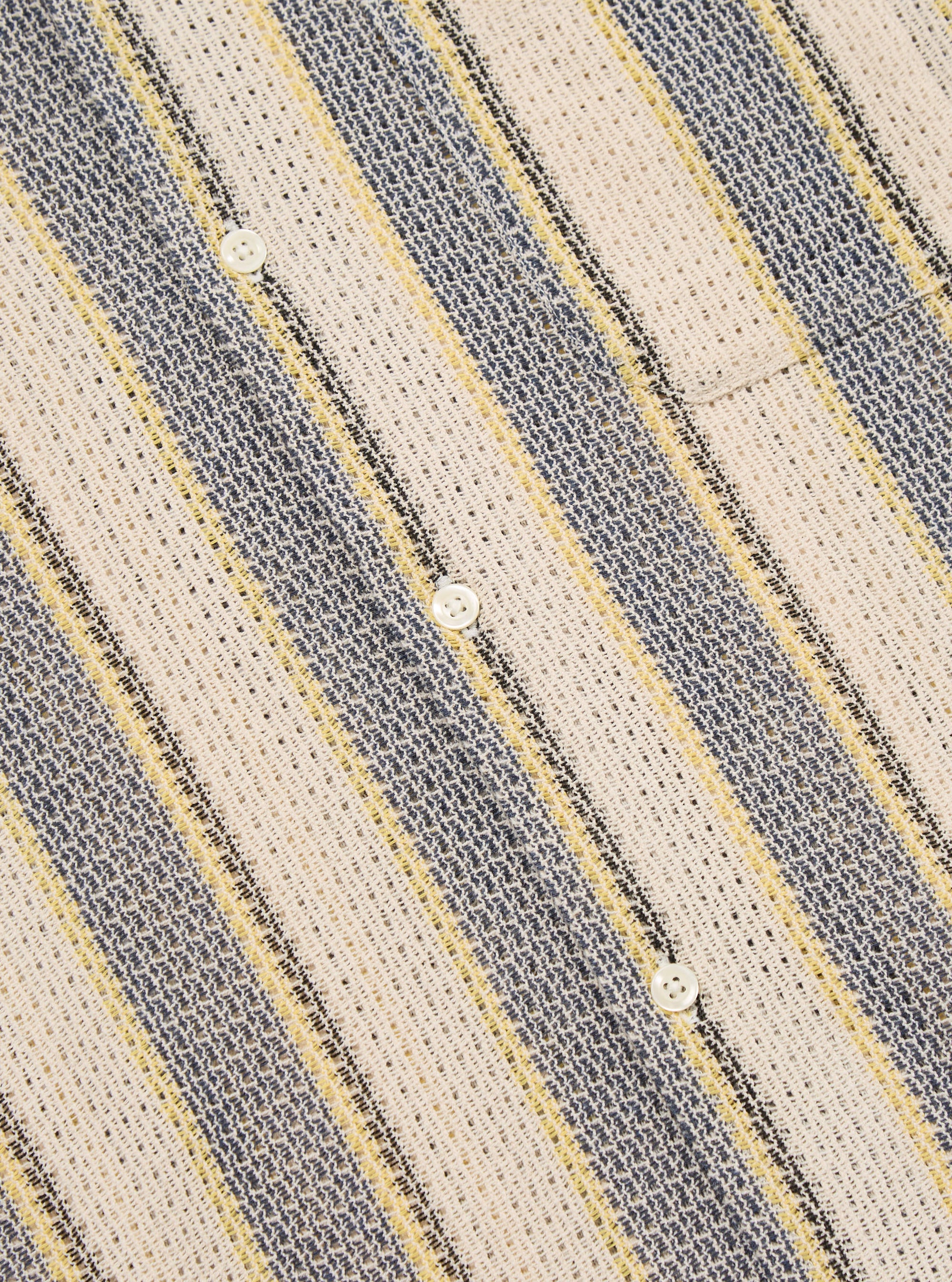 Grey/Yellow Cotton Lattice Road Shirt