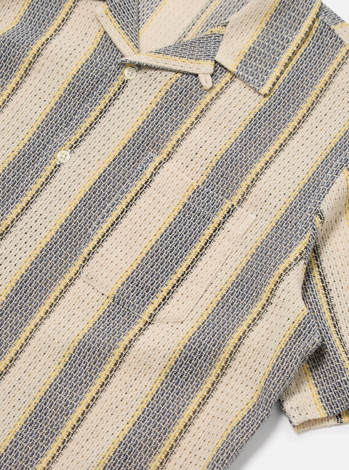 Grey/Yellow Cotton Lattice Road Shirt