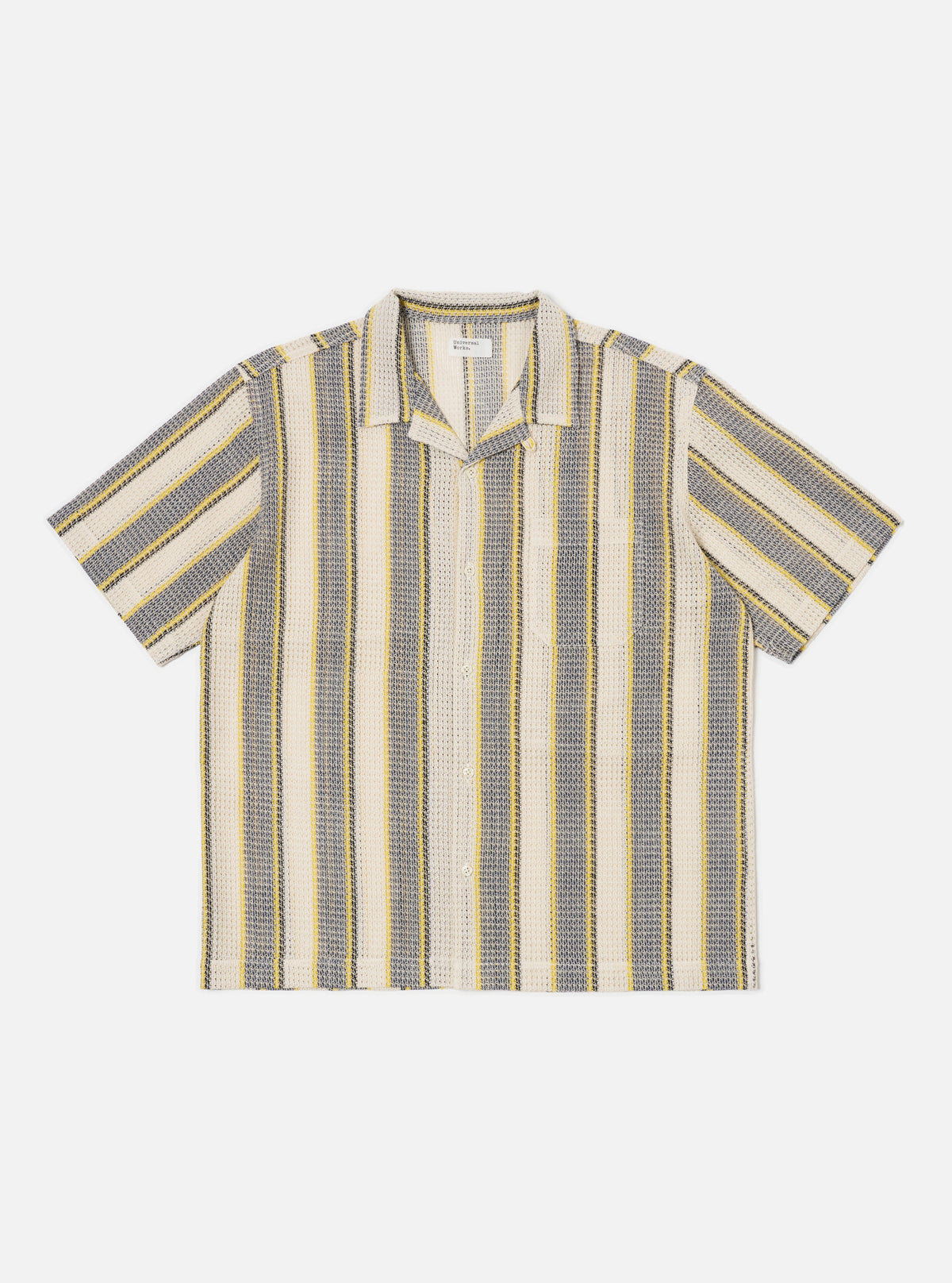 Grey/Yellow Cotton Lattice Road Shirt