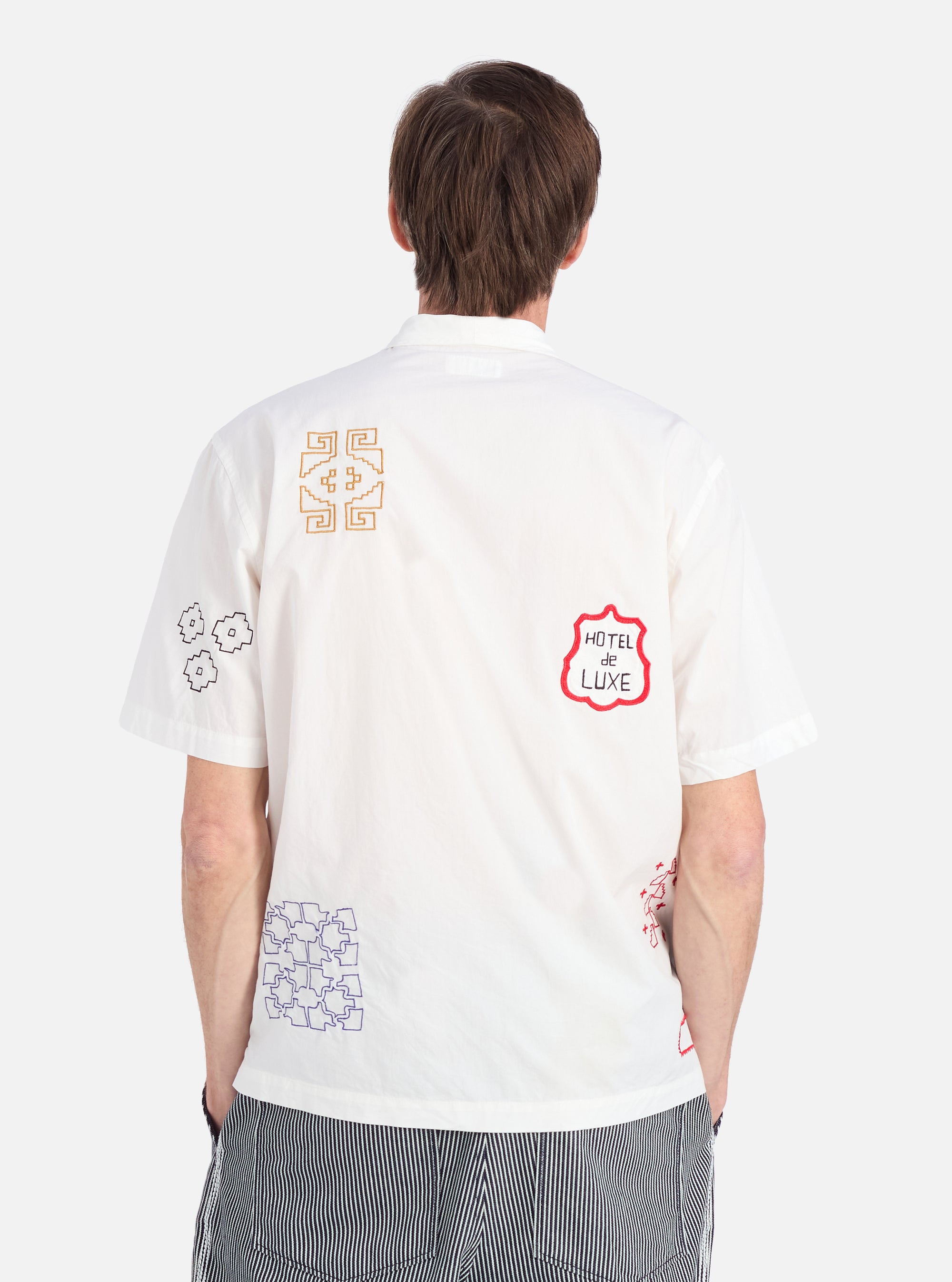 Ecru Embroidered Poplin Minari Shirt