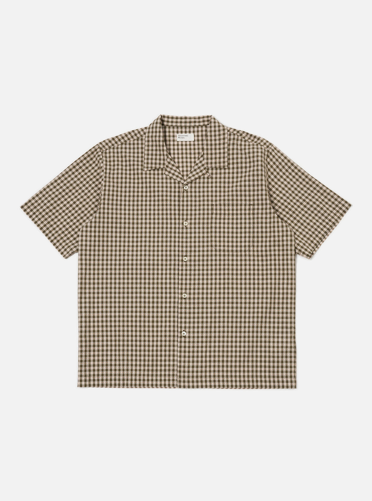 Olive Dobby Check Road Shirt