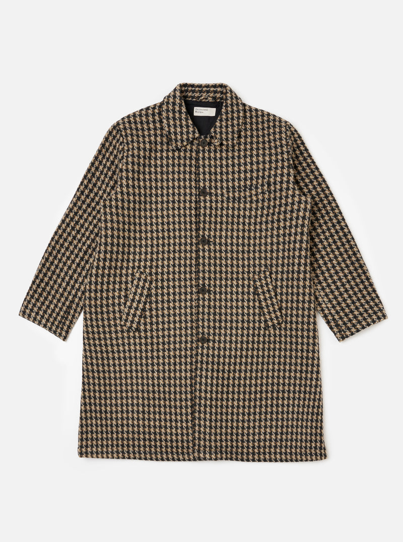 Sand Cortina Tweed Long Swing Coat