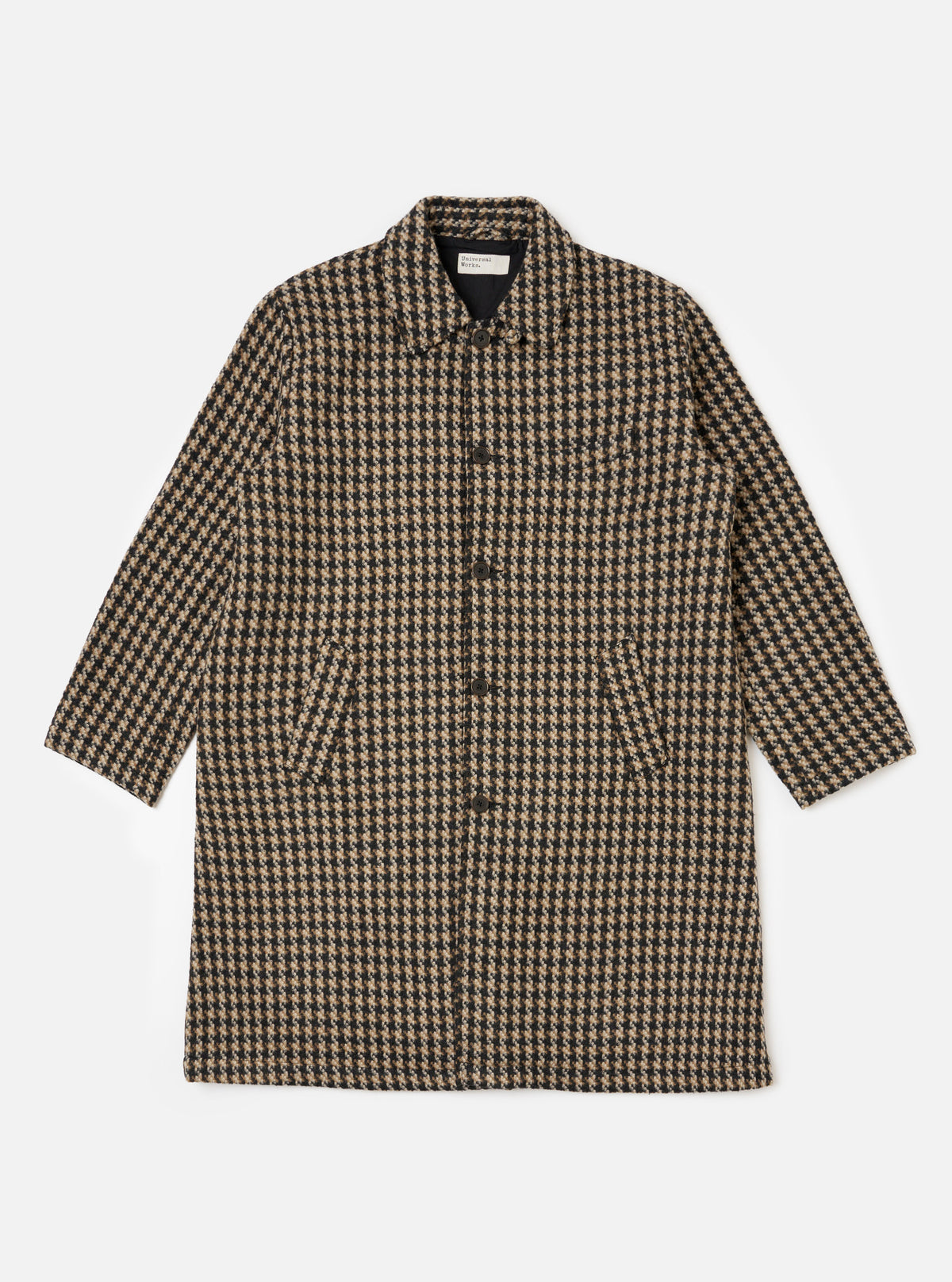 Sand Cortina Tweed Long Swing Coat