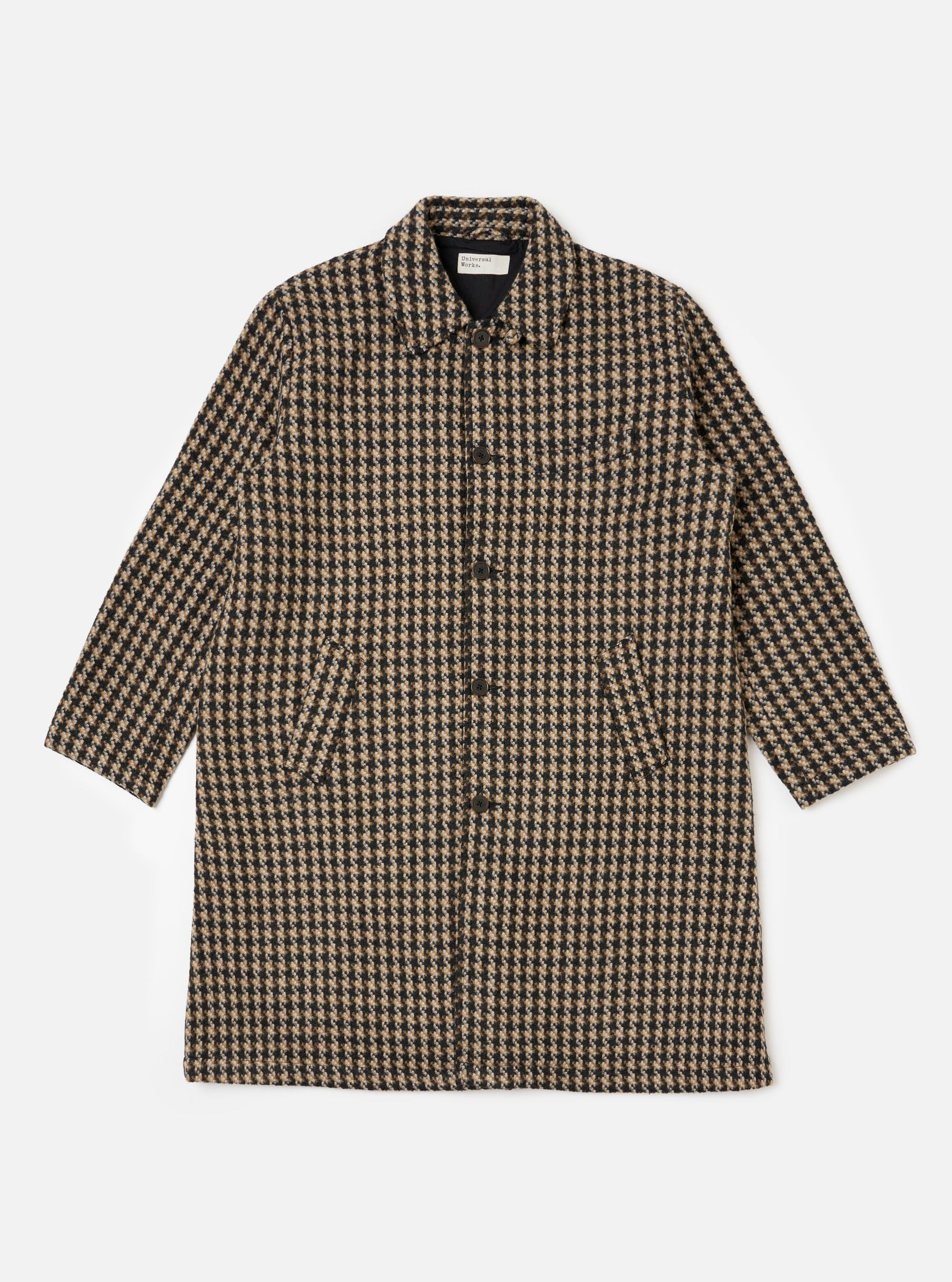 Sand Cortina Tweed Long Swing Coat