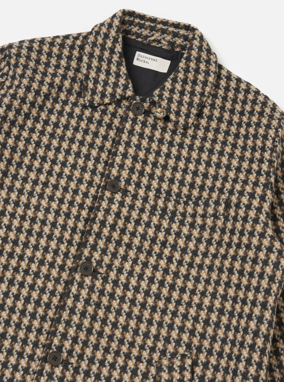Sand Cortina Tweed Long Swing Coat