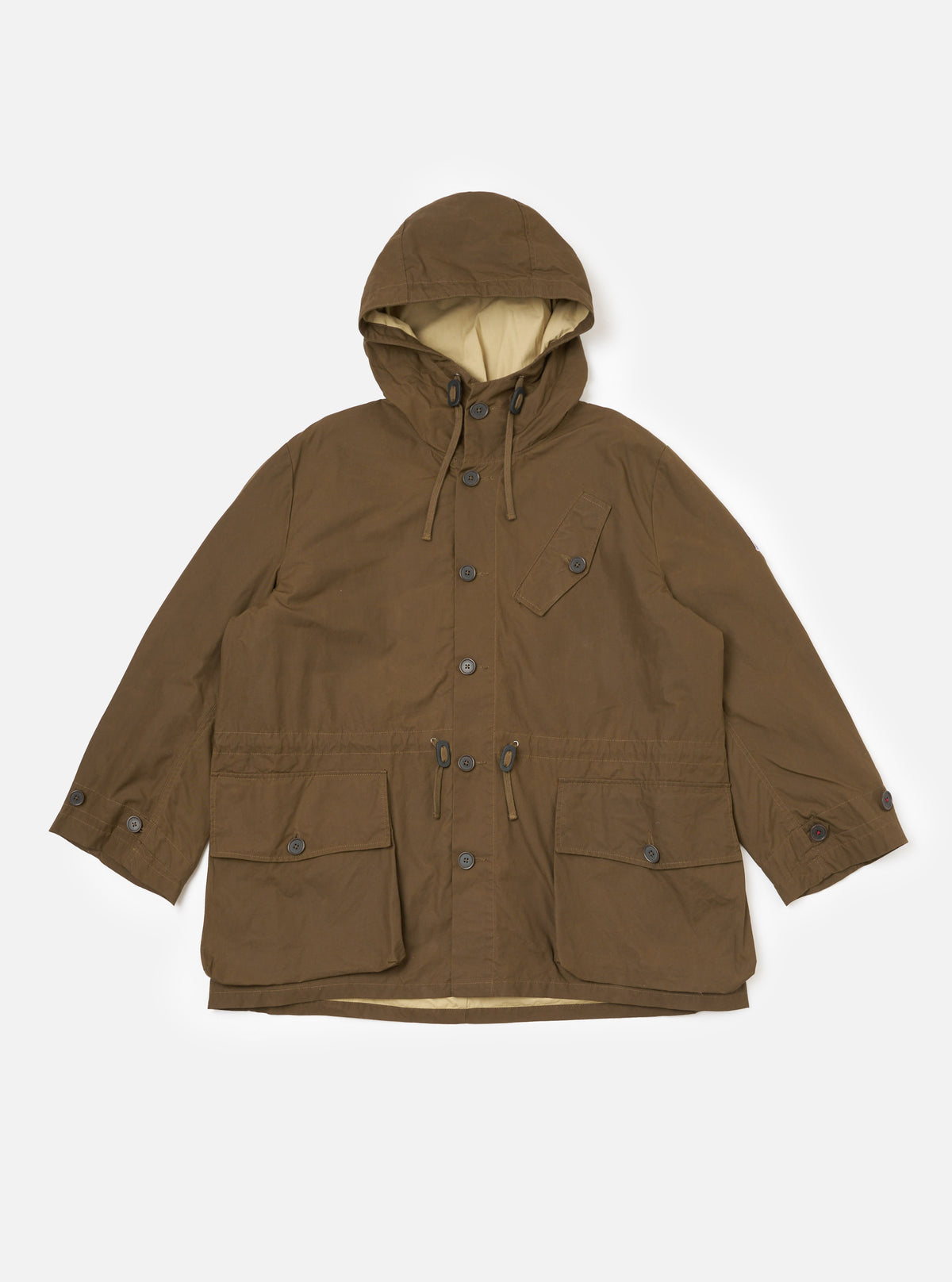 Brown British Wax Cotton Boston Parka