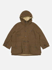 Brown British Wax Cotton Boston Parka