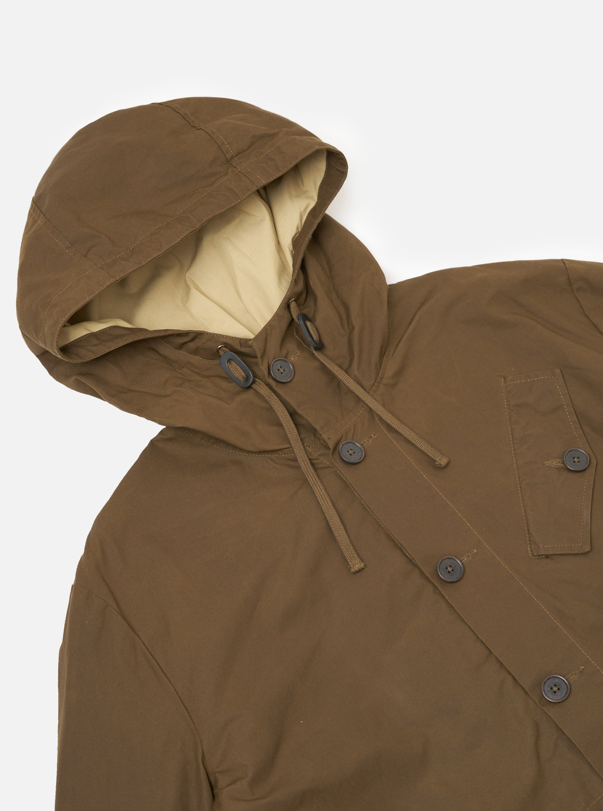 Brown British Wax Cotton Boston Parka