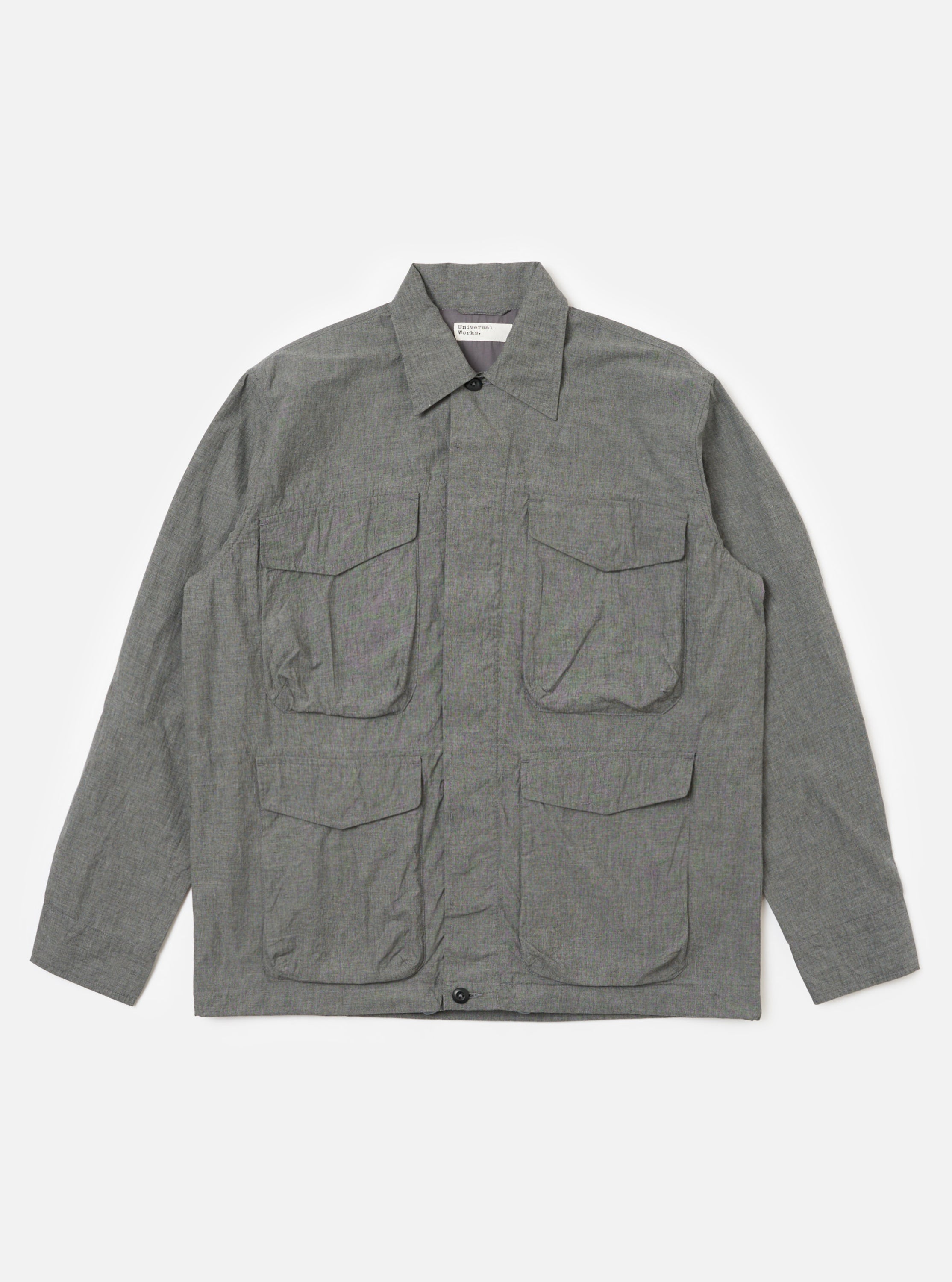 Men's Charcoal Organic Chambray Parachute Field Jacket – Universal