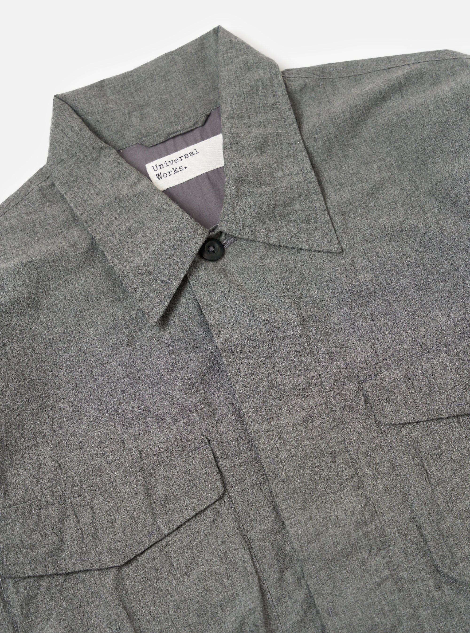 Charcoal Organic Chambray Parachute Field Jacket