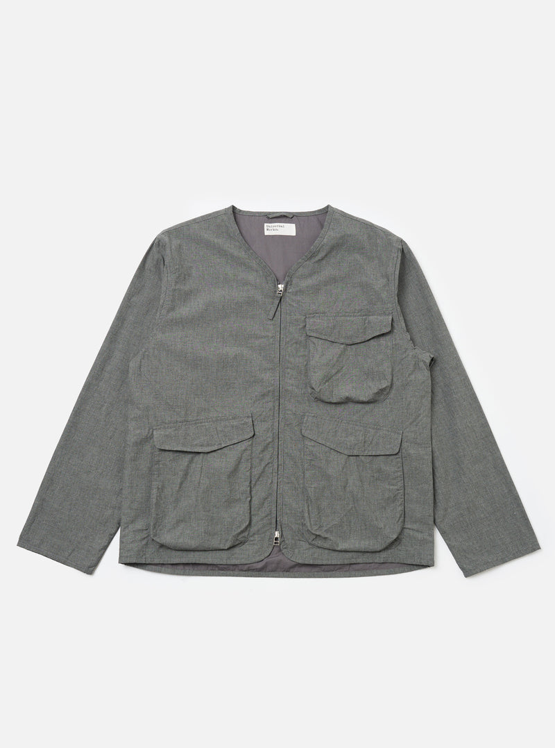 Charcoal Organic Chambray Parachute Liner Jacket
