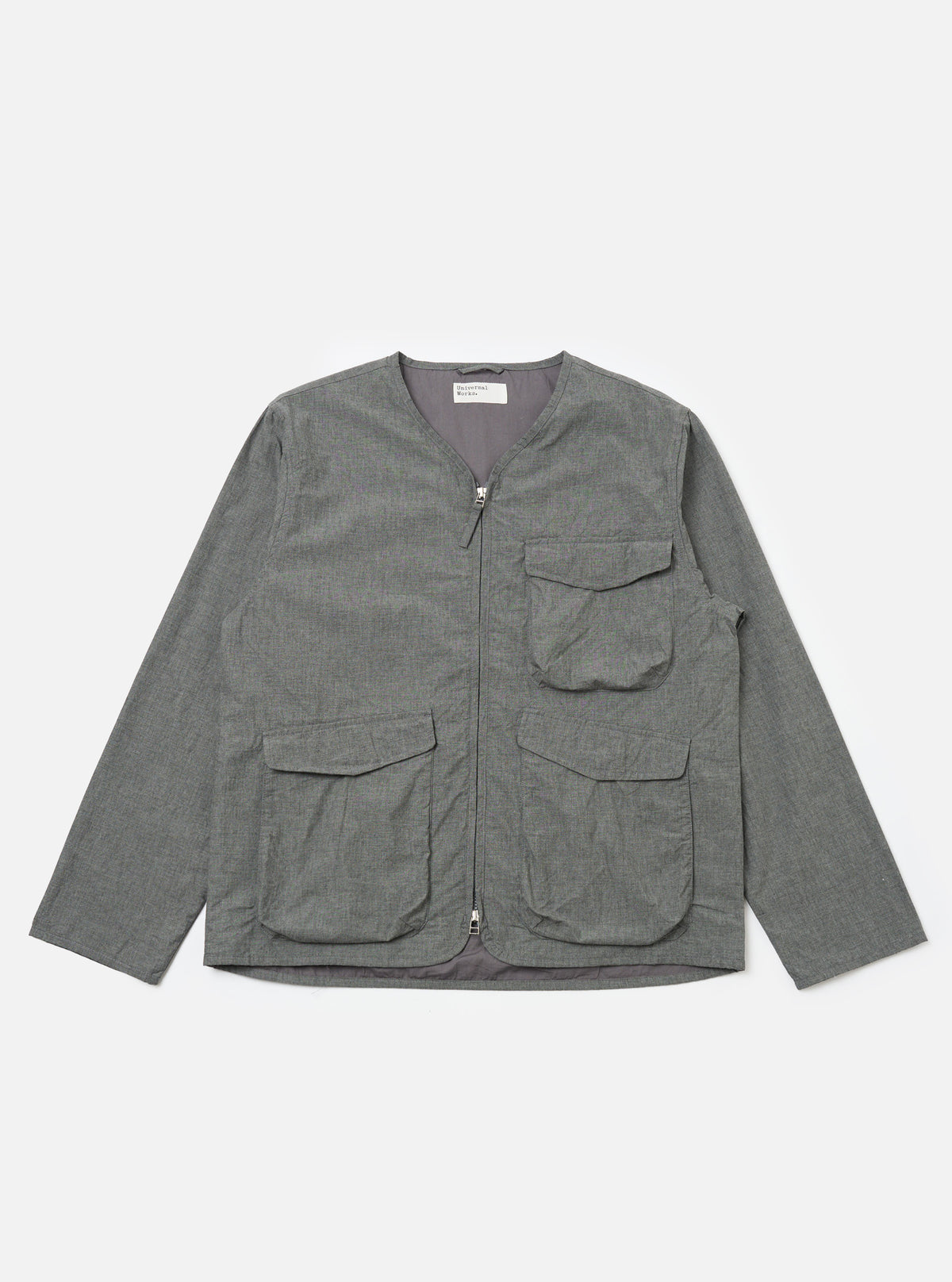 Charcoal Organic Chambray Parachute Liner Jacket