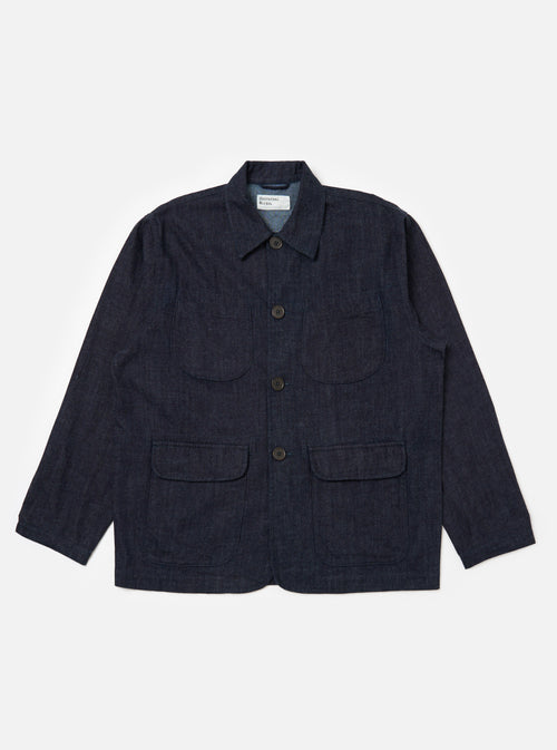 Indigo Brushed Denim Labour Jacket