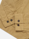 Close-up of the Khaki Works Twill Rose Bowl Jacket showing the twill fabric, button details, and seams on a white background.