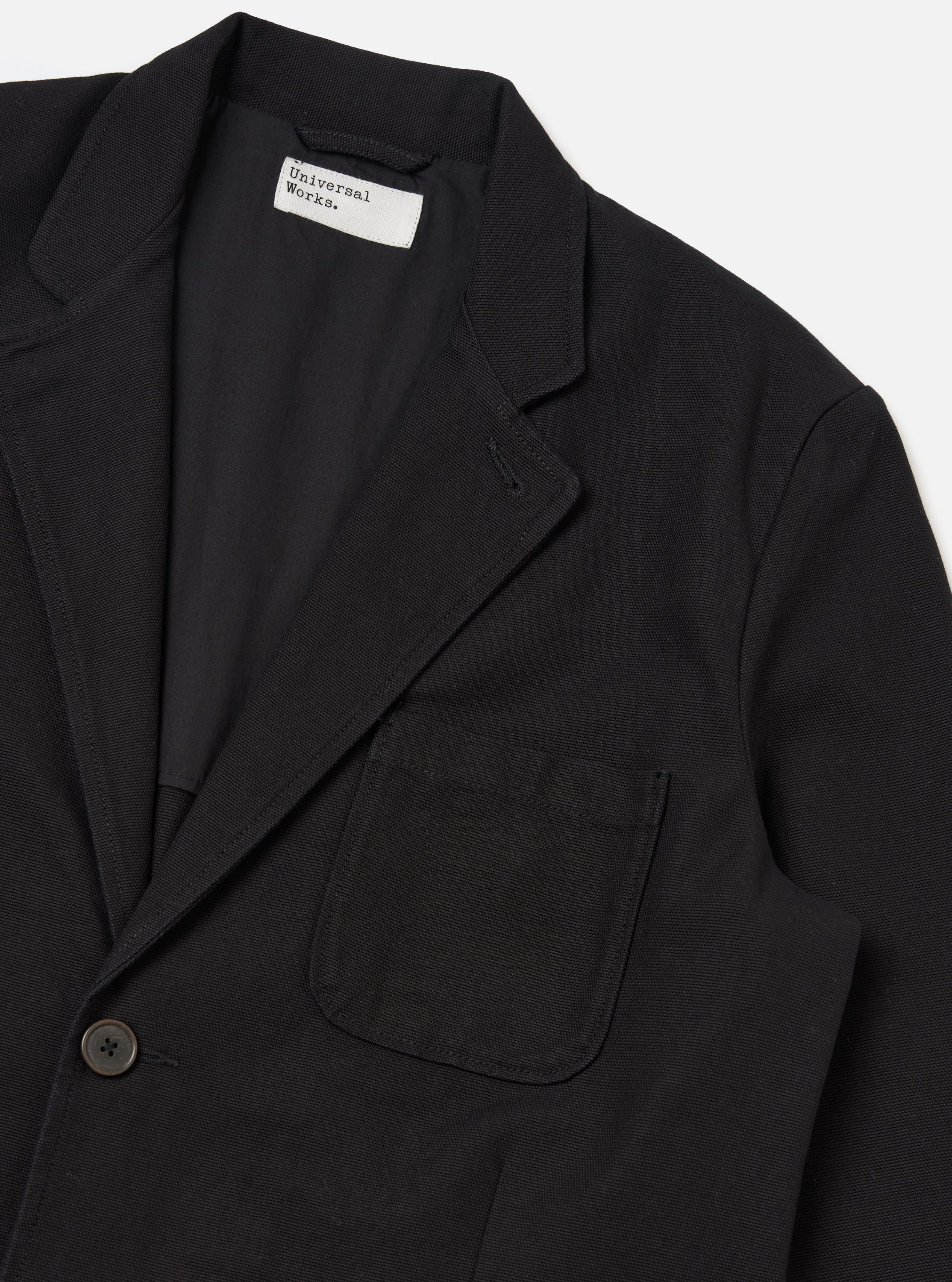 ジャケット・アウター sullen double button coat jacket Black Men's Black Organic Canvas Two Button Jacket – Universal Works