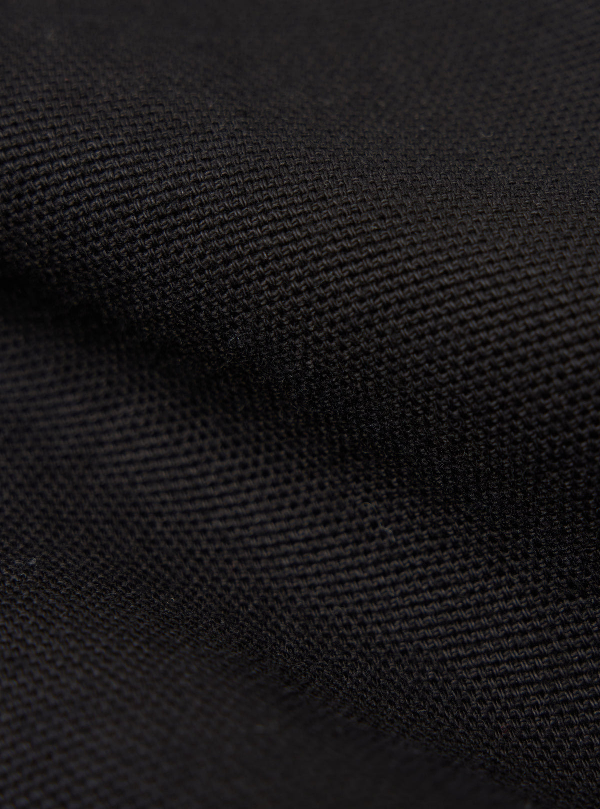 Black Organic Canvas Two Button Jacket