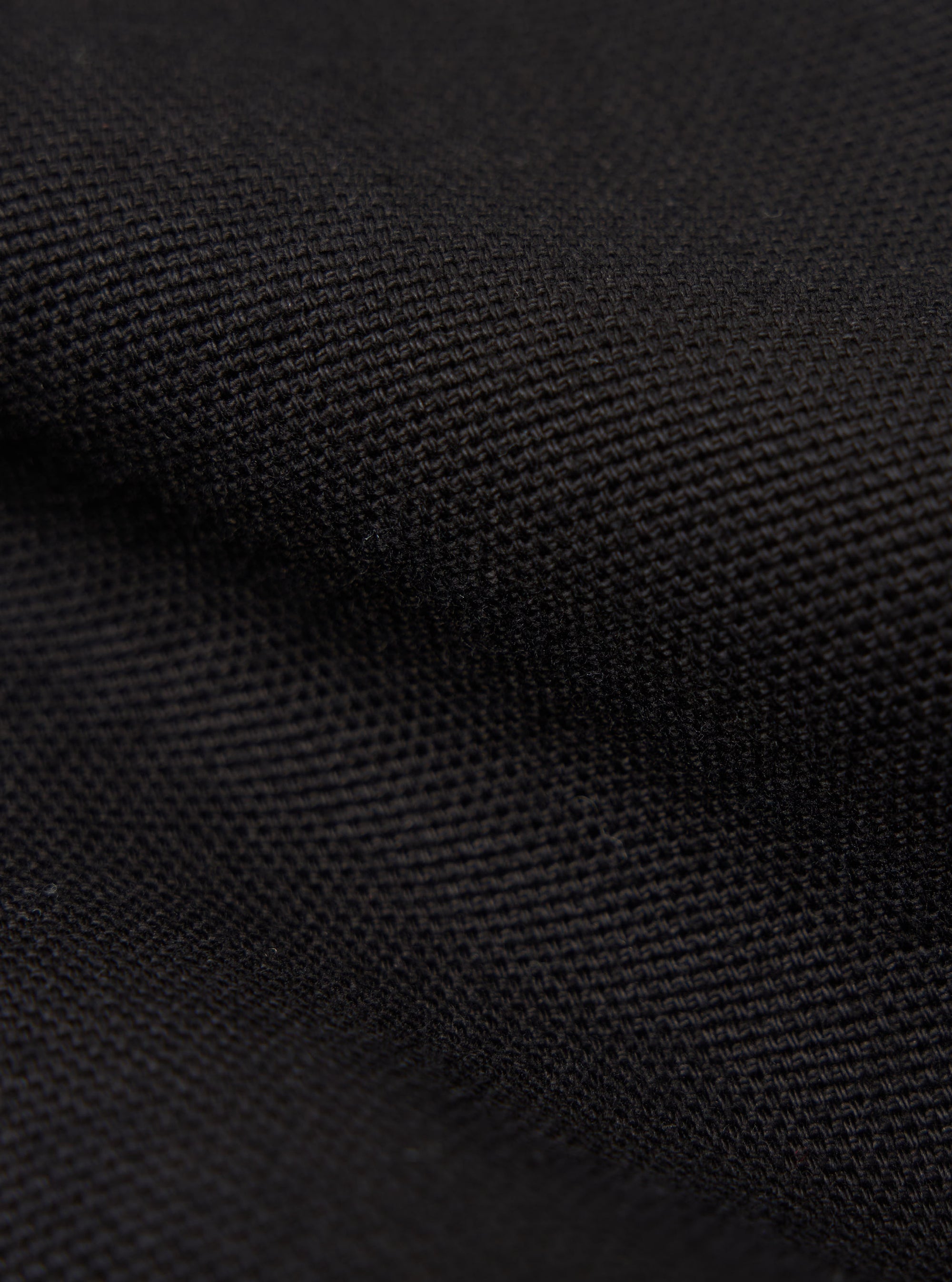 Black Organic Canvas Two Button Jacket