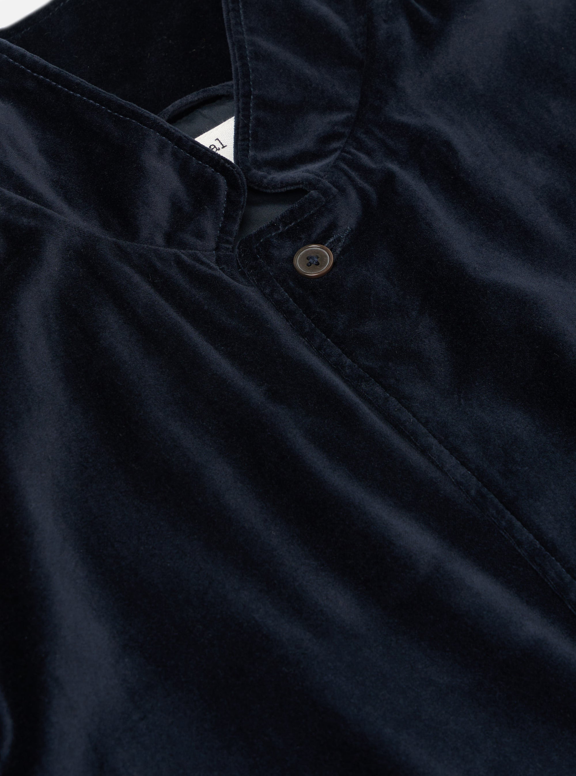 Navy Velveteen Two Button Jacket