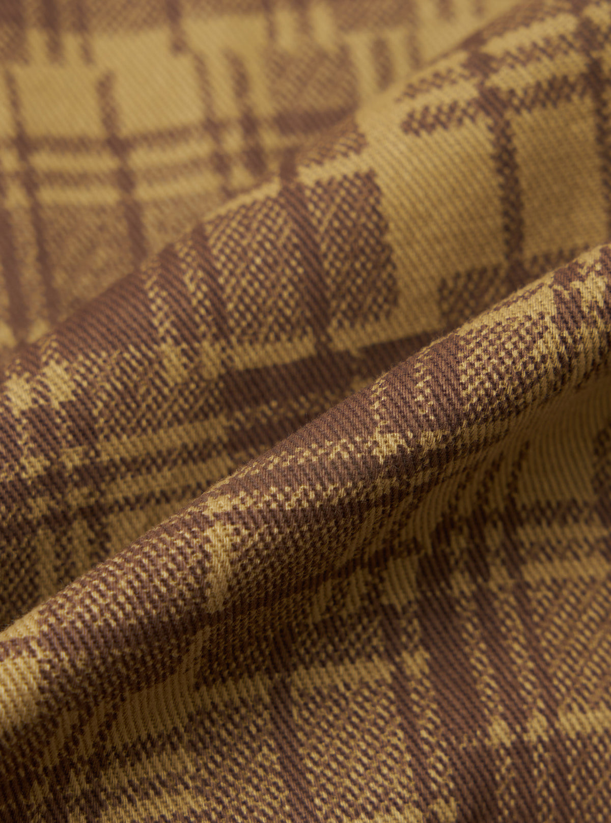 Khaki Patch Check Twill Fatigue Shirt