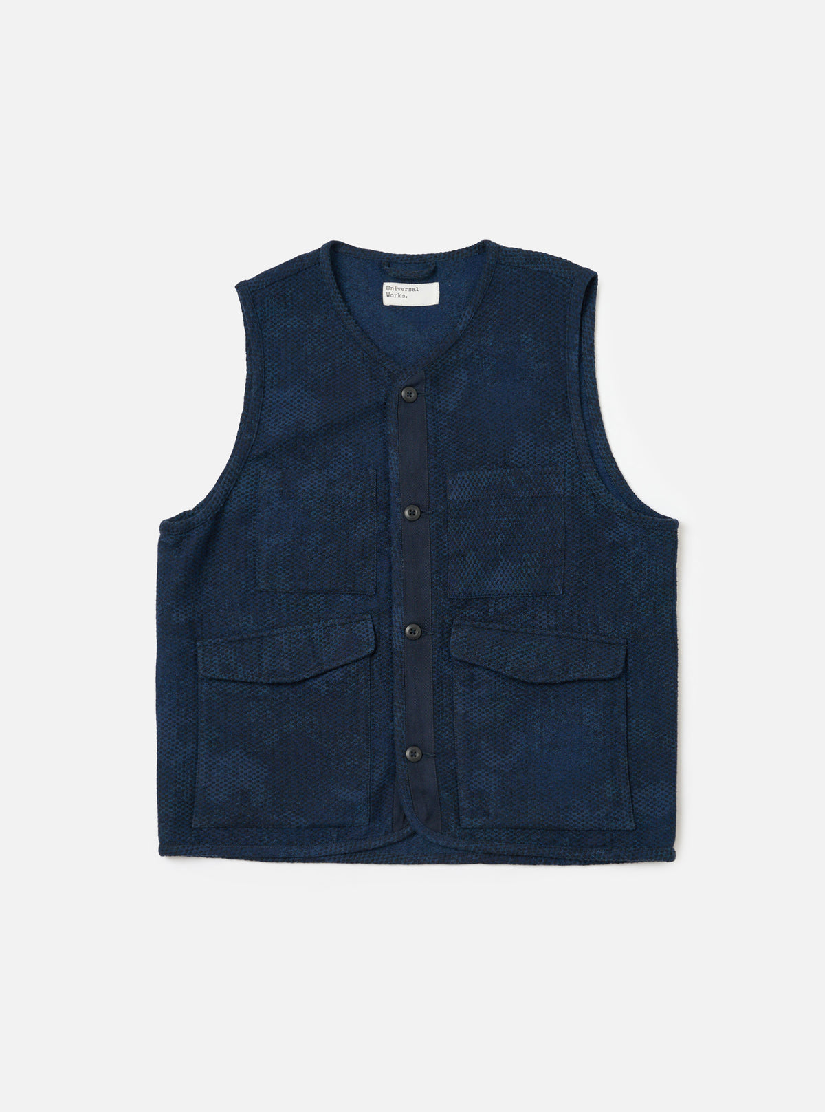Black/Indigo Denim Camo 4 Pocket Gilet