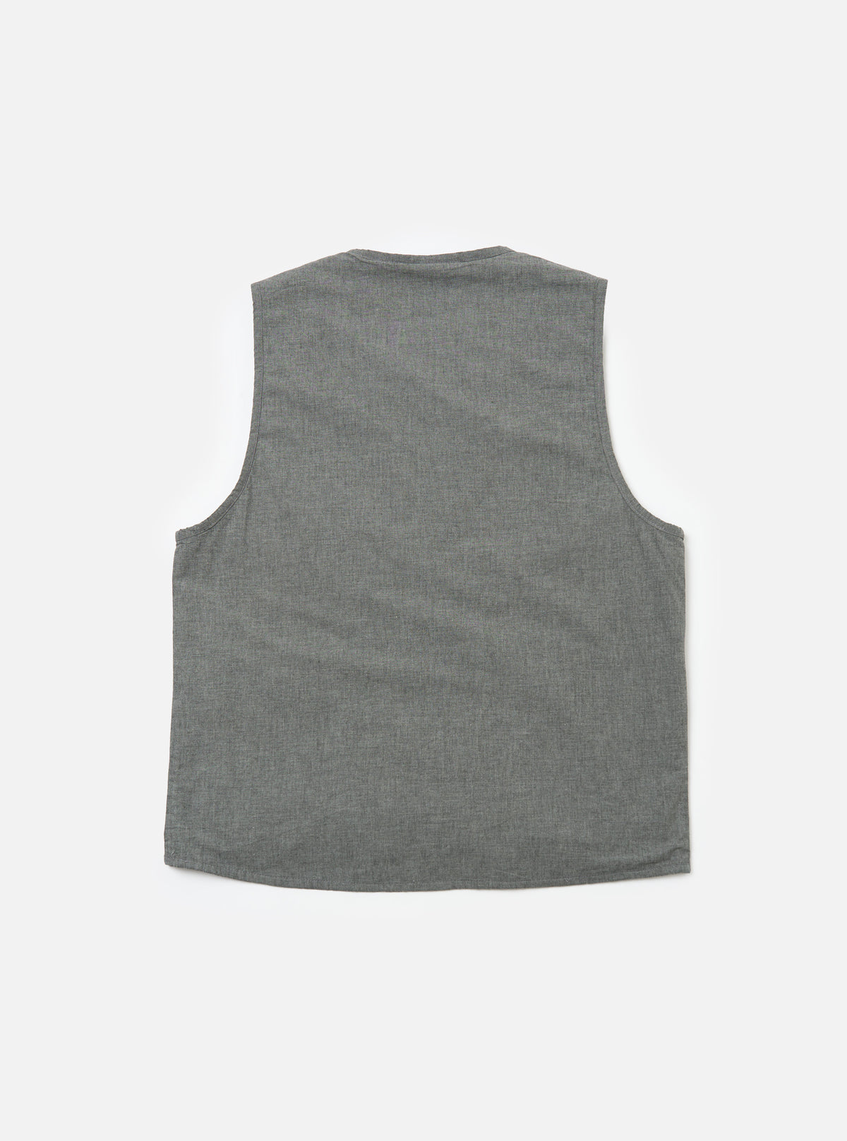 Charcoal Organic Chambray Parachute Liner Gilet