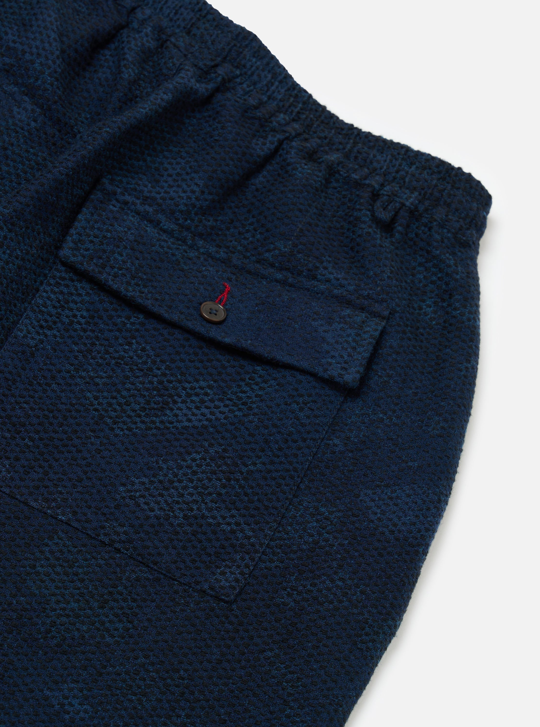Men's Black/Indigo Camo Denim Braga Pant – Universal Works