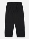 Studio shot of the Black Works Twill Duke Pant on a white background. The pants are black twill, with a relaxed fit.