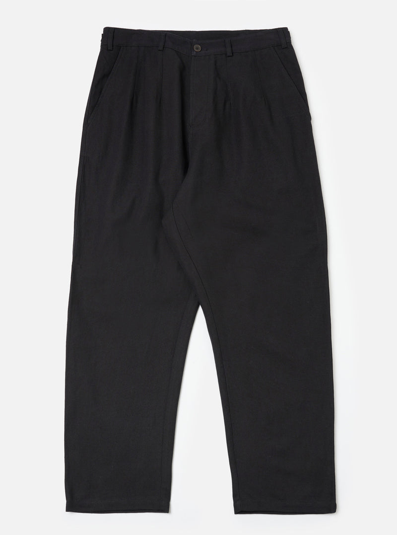 Black Organic Canvas Dutch Pant